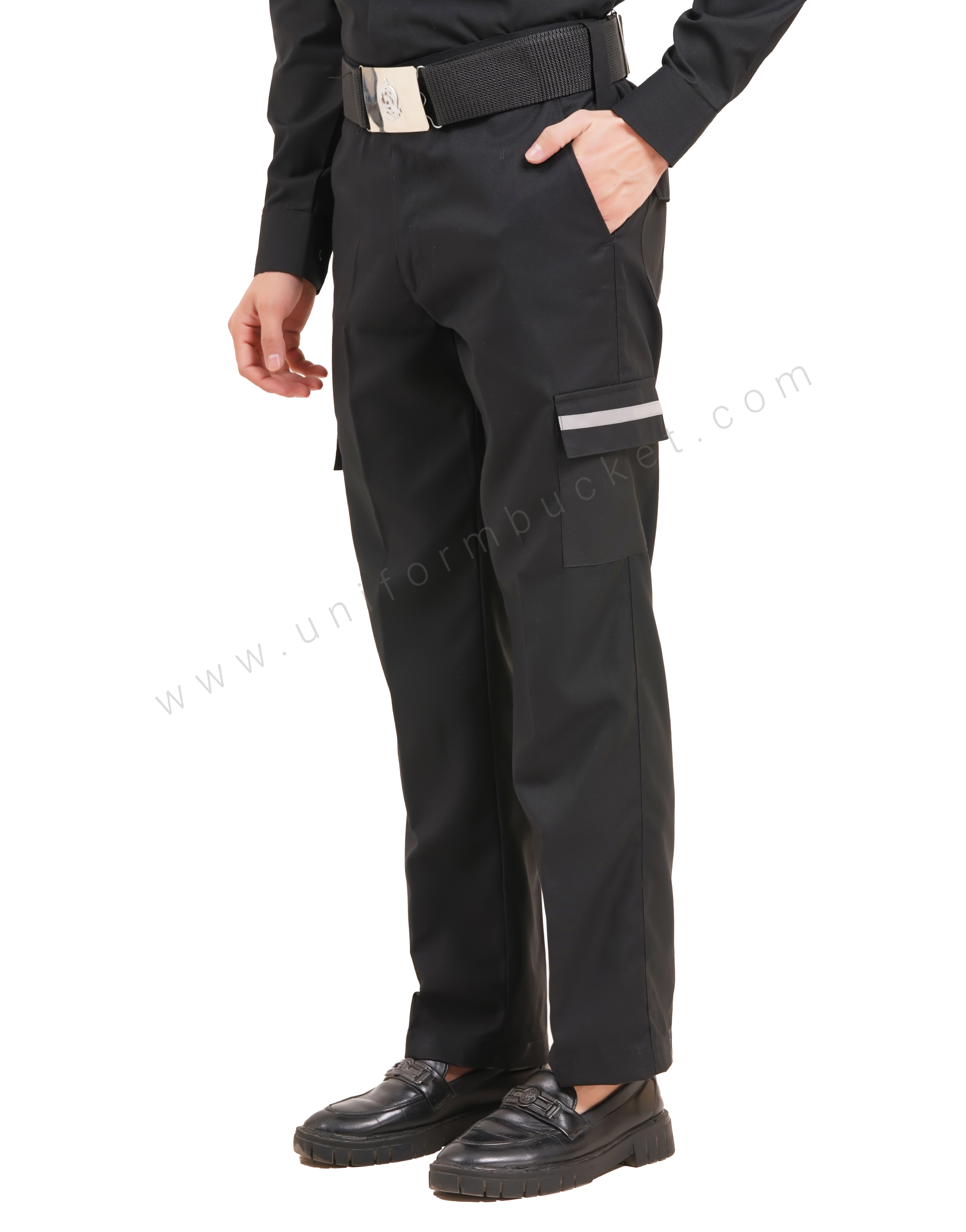 male black  Security Guard trouser with three loops thumbnail 2