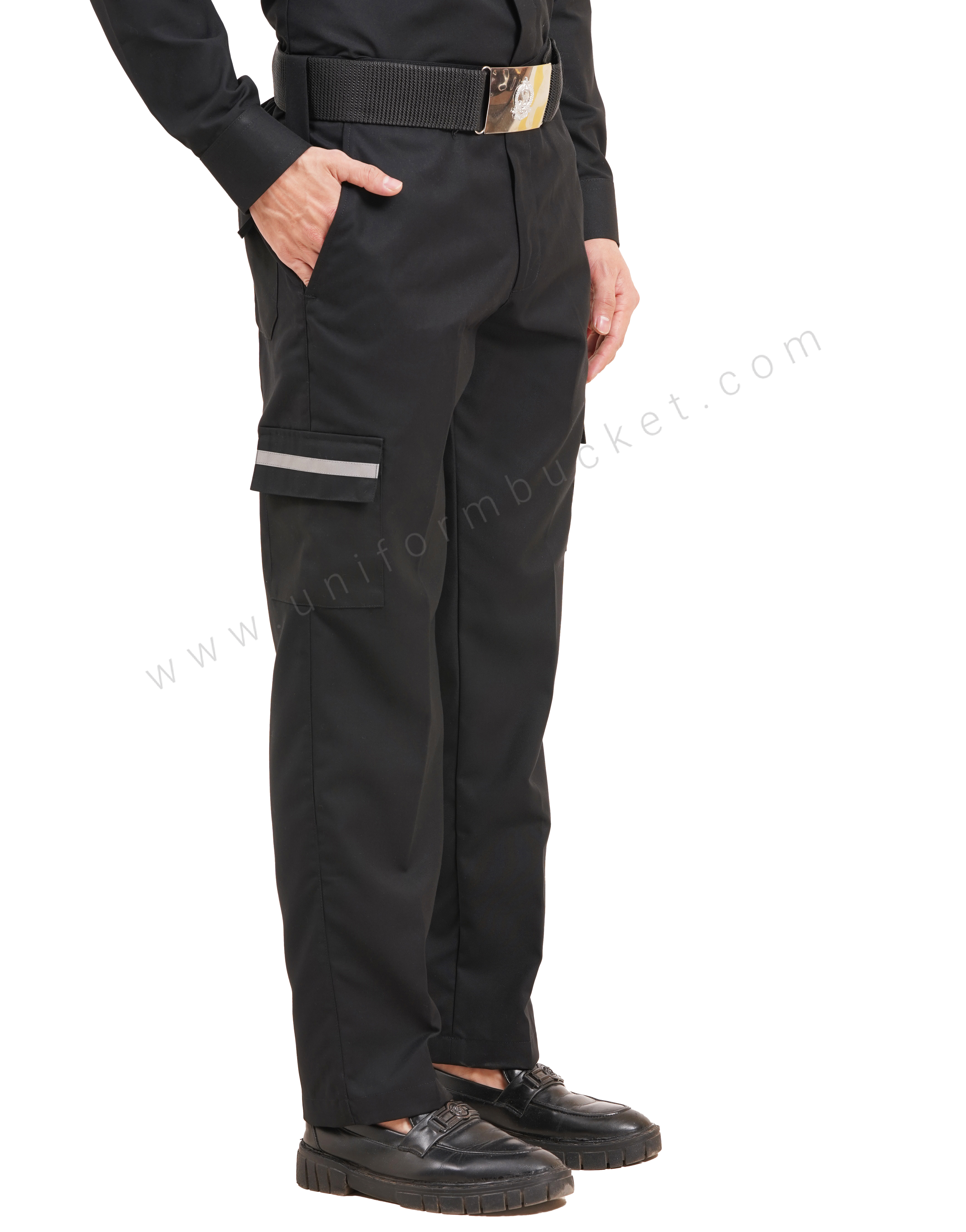 male black  Security Guard trouser with three loops thumbnail 3
