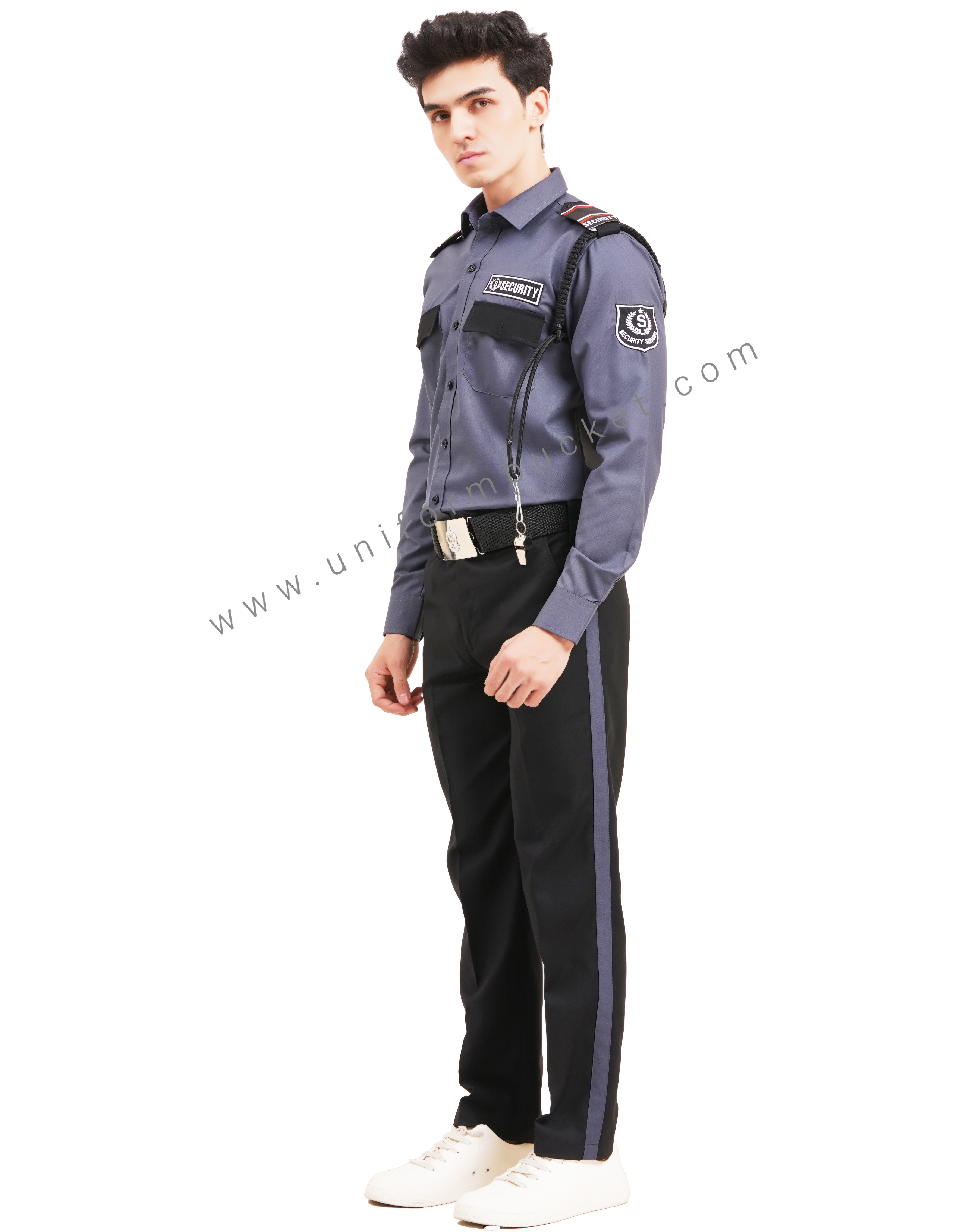 MALE DARK GREY SECURITY  GUARD SHIRT & TWO POCKET WITH FLAP thumbnail 2