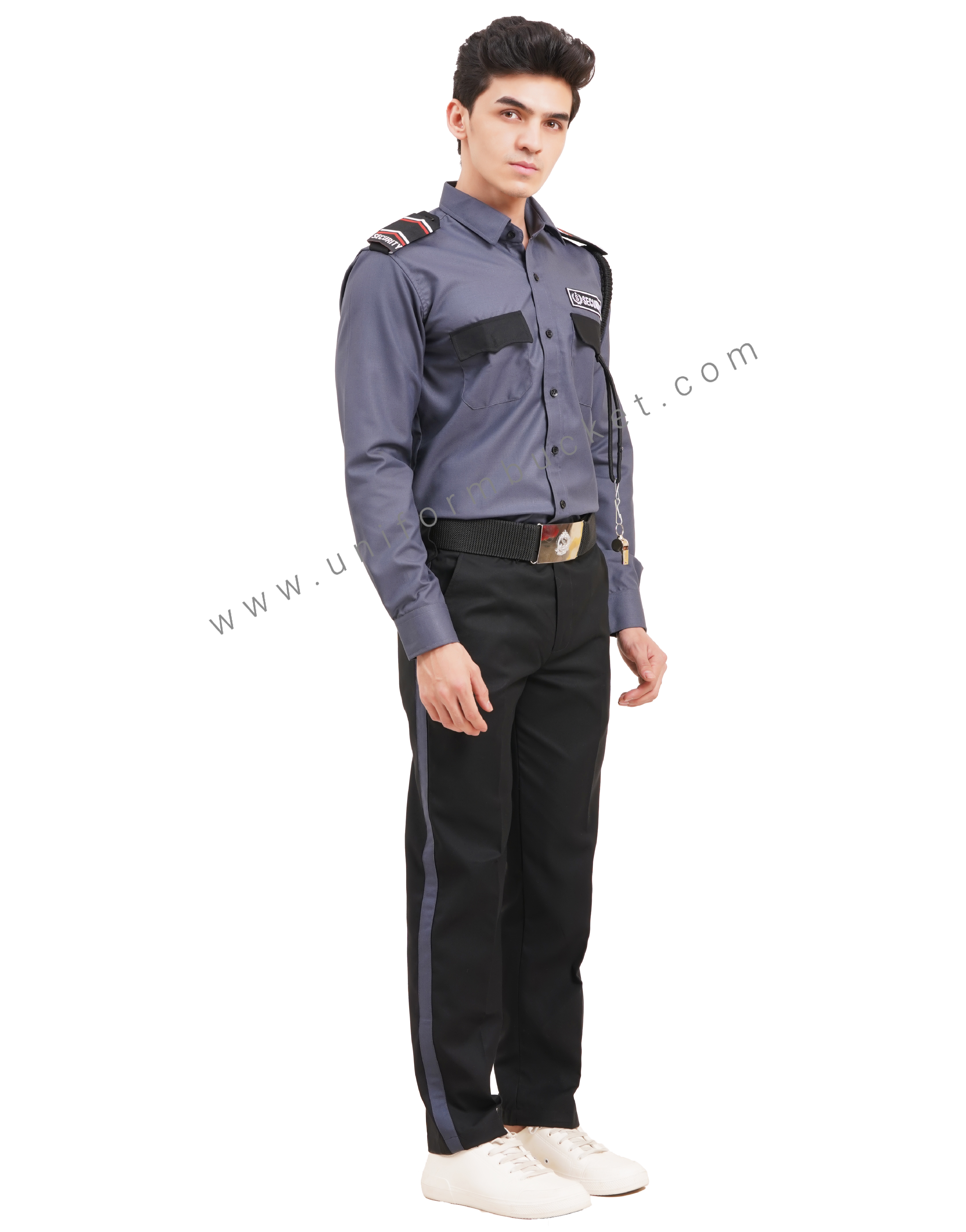 MALE DARK GREY SECURITY  GUARD SHIRT & TWO POCKET WITH FLAP thumbnail 3