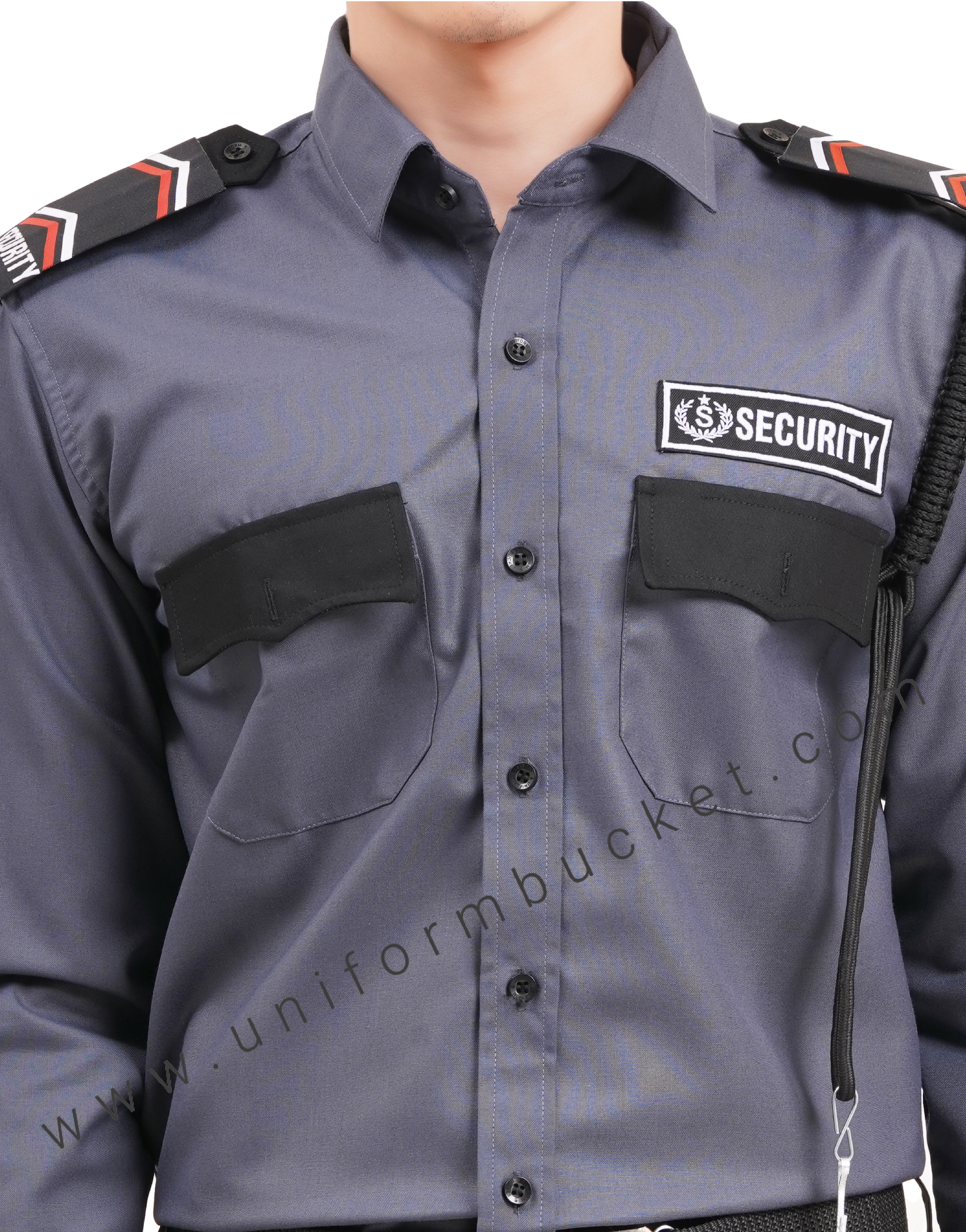 MALE DARK GREY SECURITY  GUARD SHIRT & TWO POCKET WITH FLAP thumbnail 6