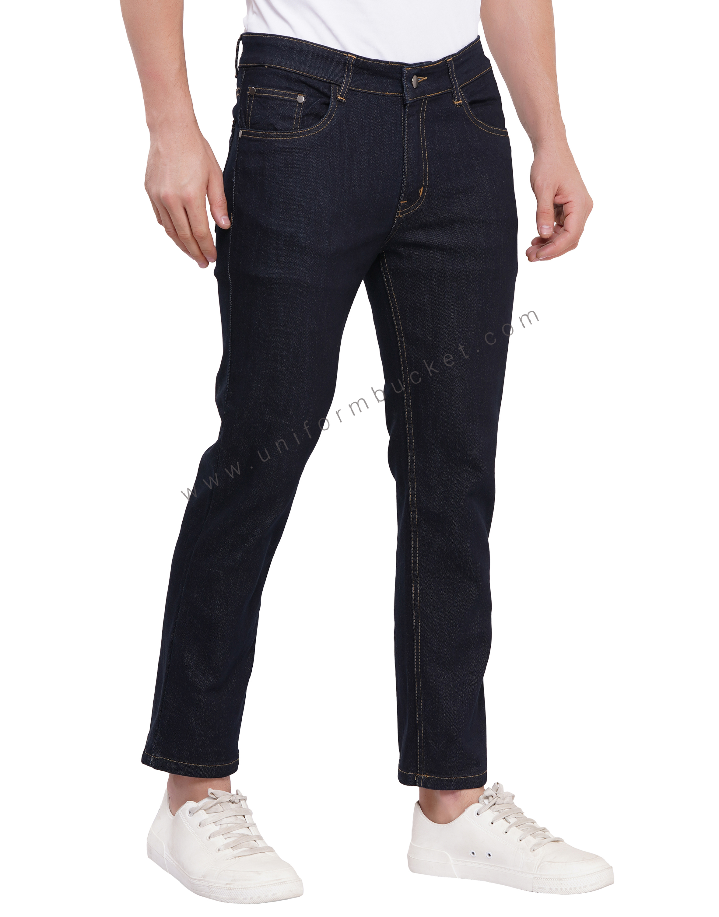 MALE DARK NAVY BLUE DENIM  WITH FRONT TWO POCKET & BACK TWO POCKET thumbnail 4