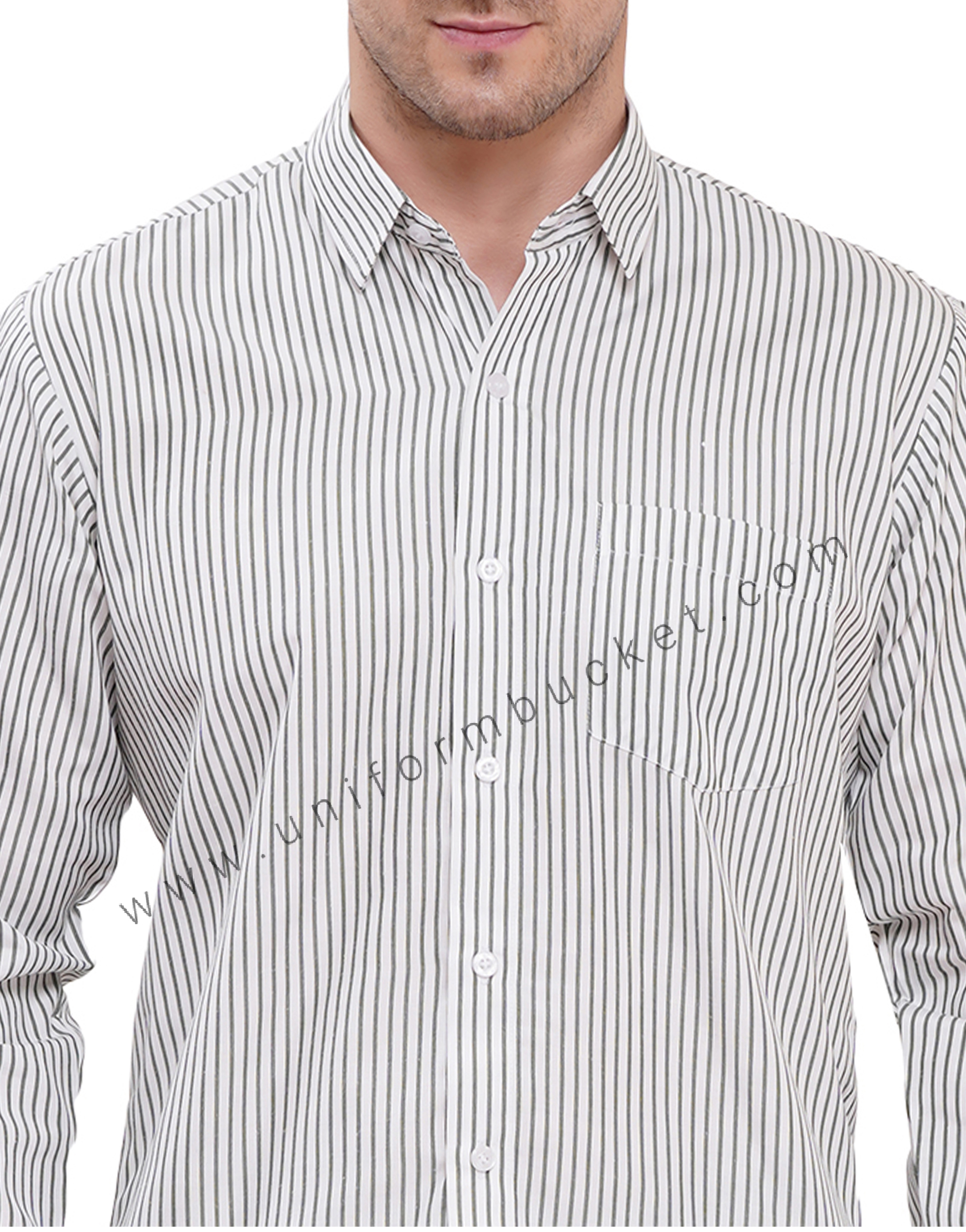 MALE FORMAL SHIRT WITH DARK GREEN LINING IN FULL SLEEVE thumbnail 6