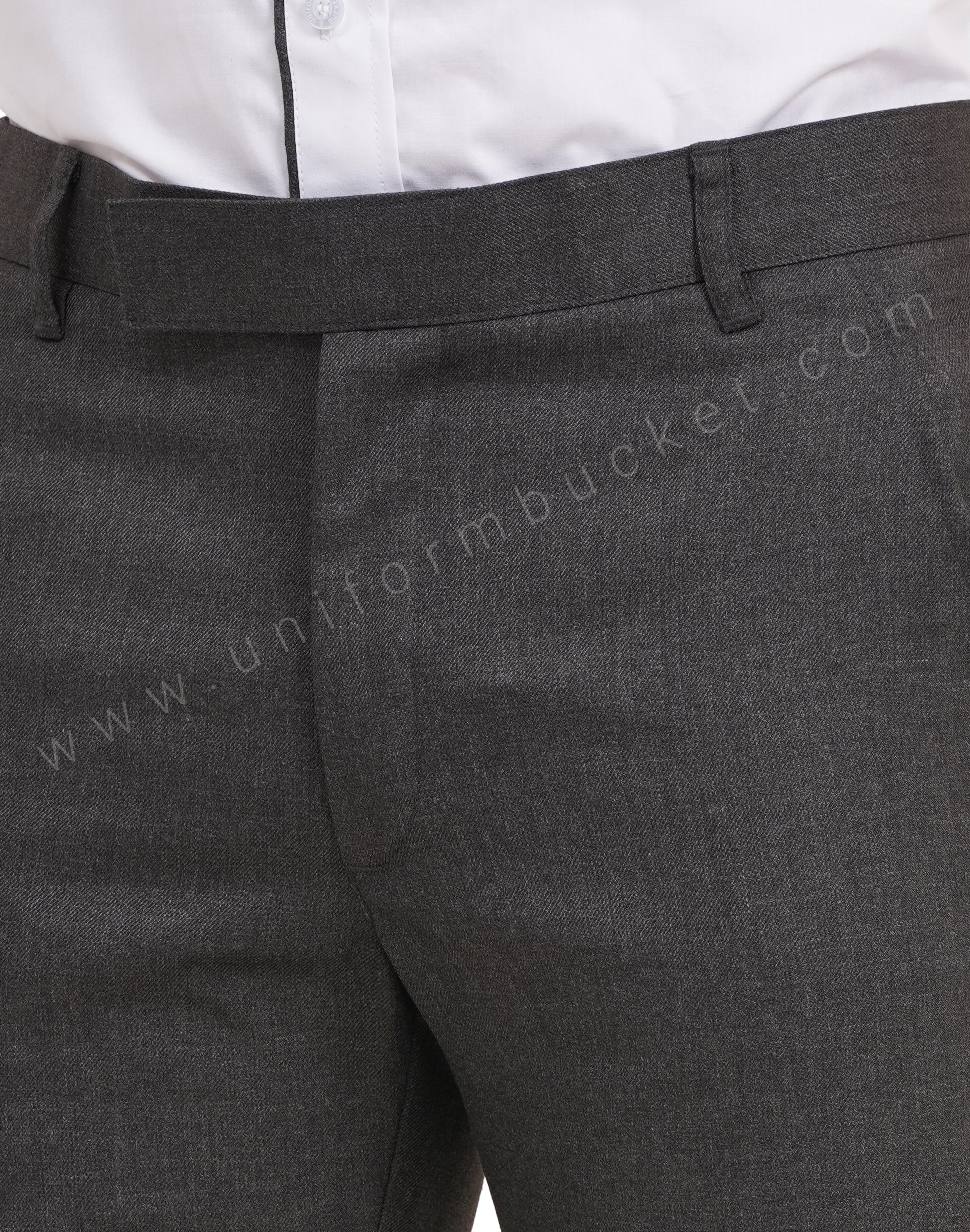 male huy worsted grey  formal trouser with loops thumbnail 4