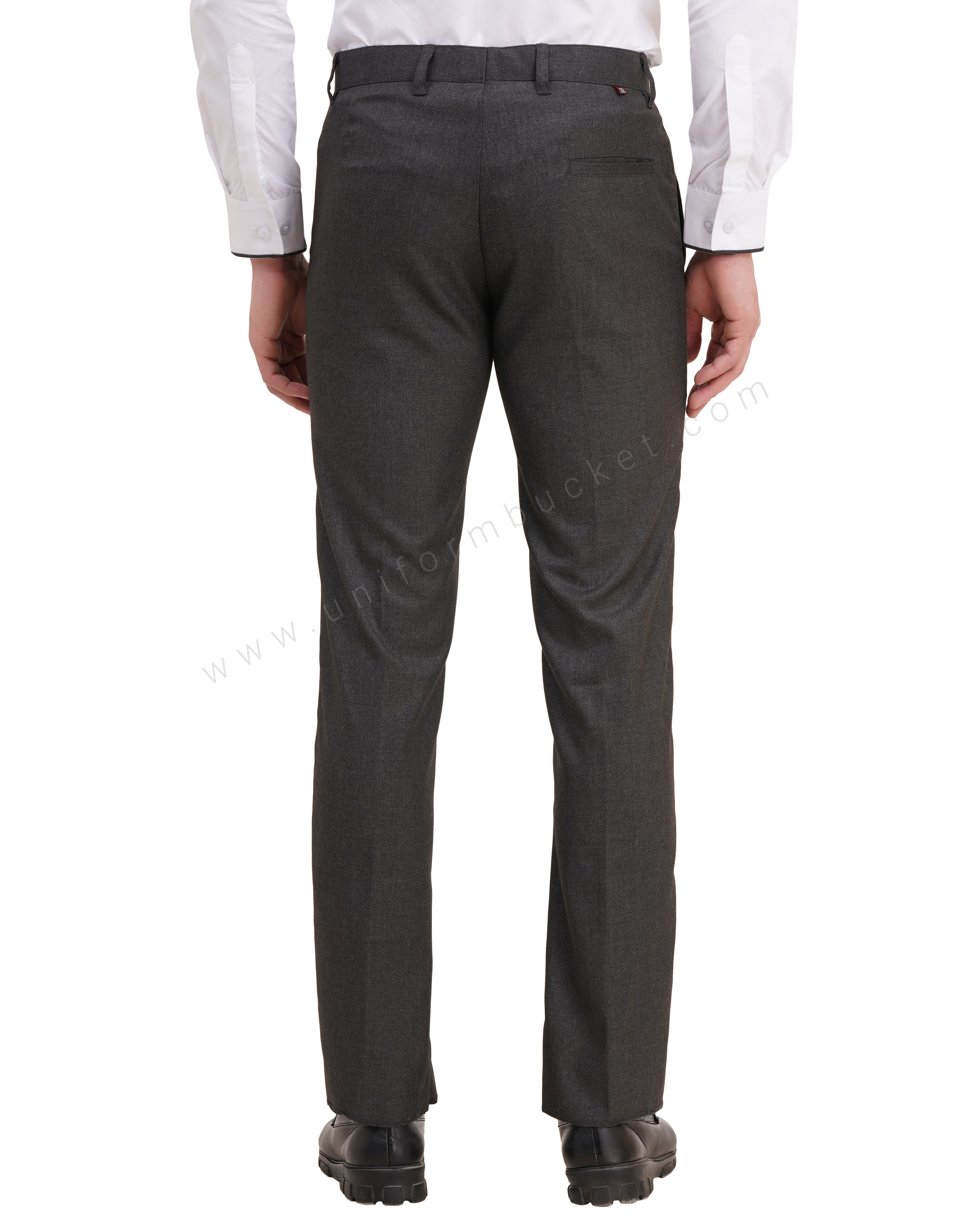 male huy worsted grey  formal trouser with loops thumbnail 5