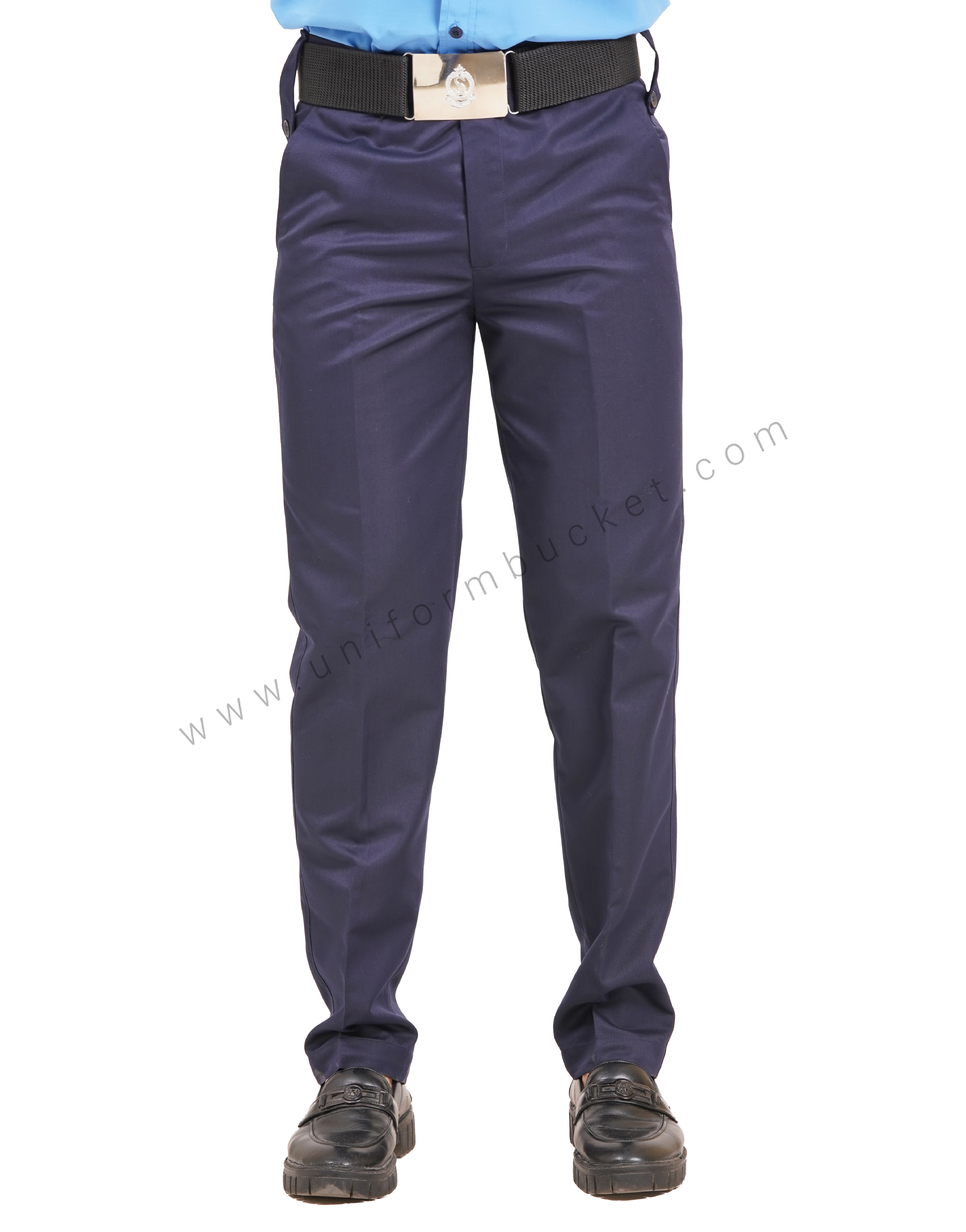 male navy blue Security Guard trouser with three loops view 1