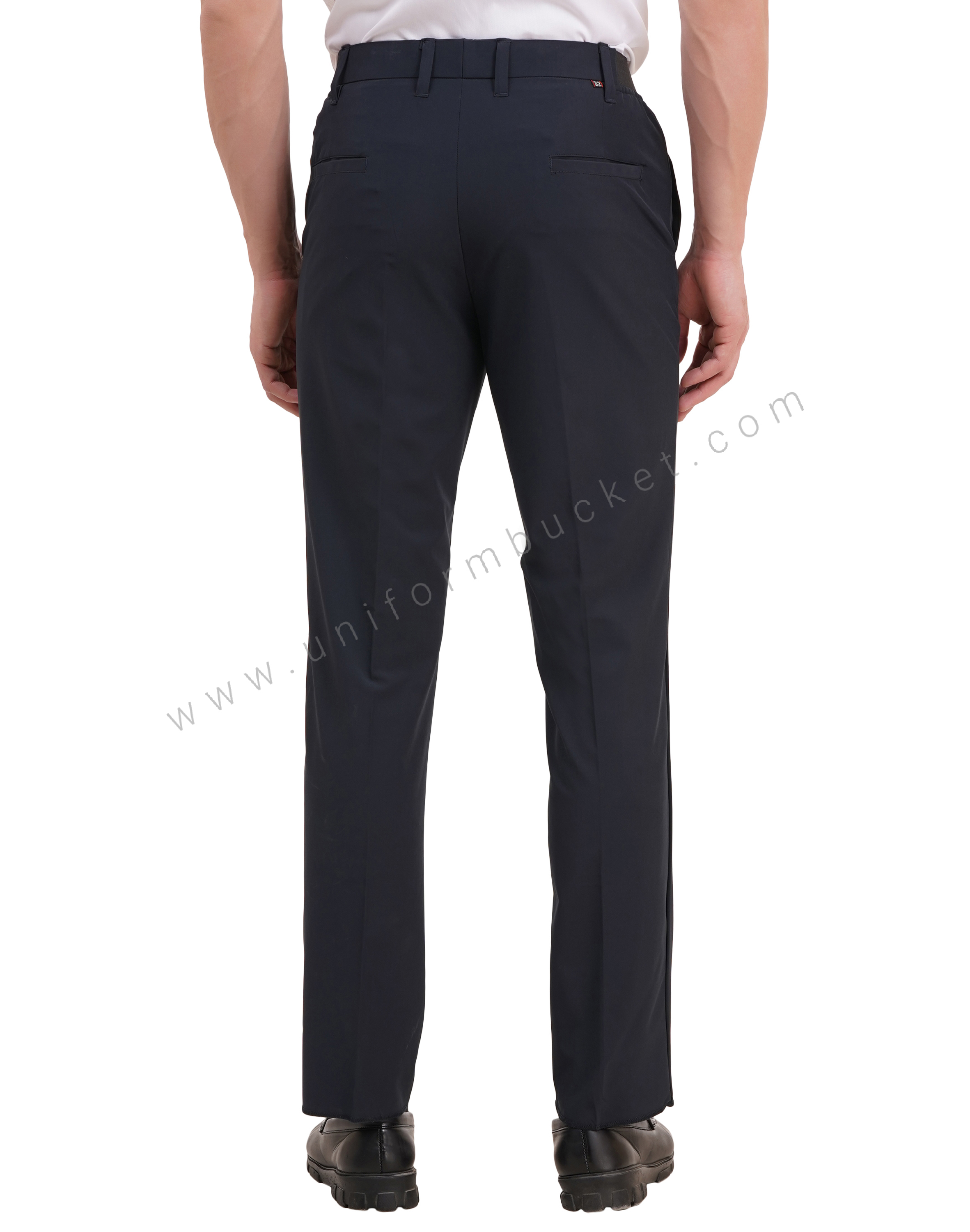 male navy blue trouser with both side elastic on waist thumbnail 5