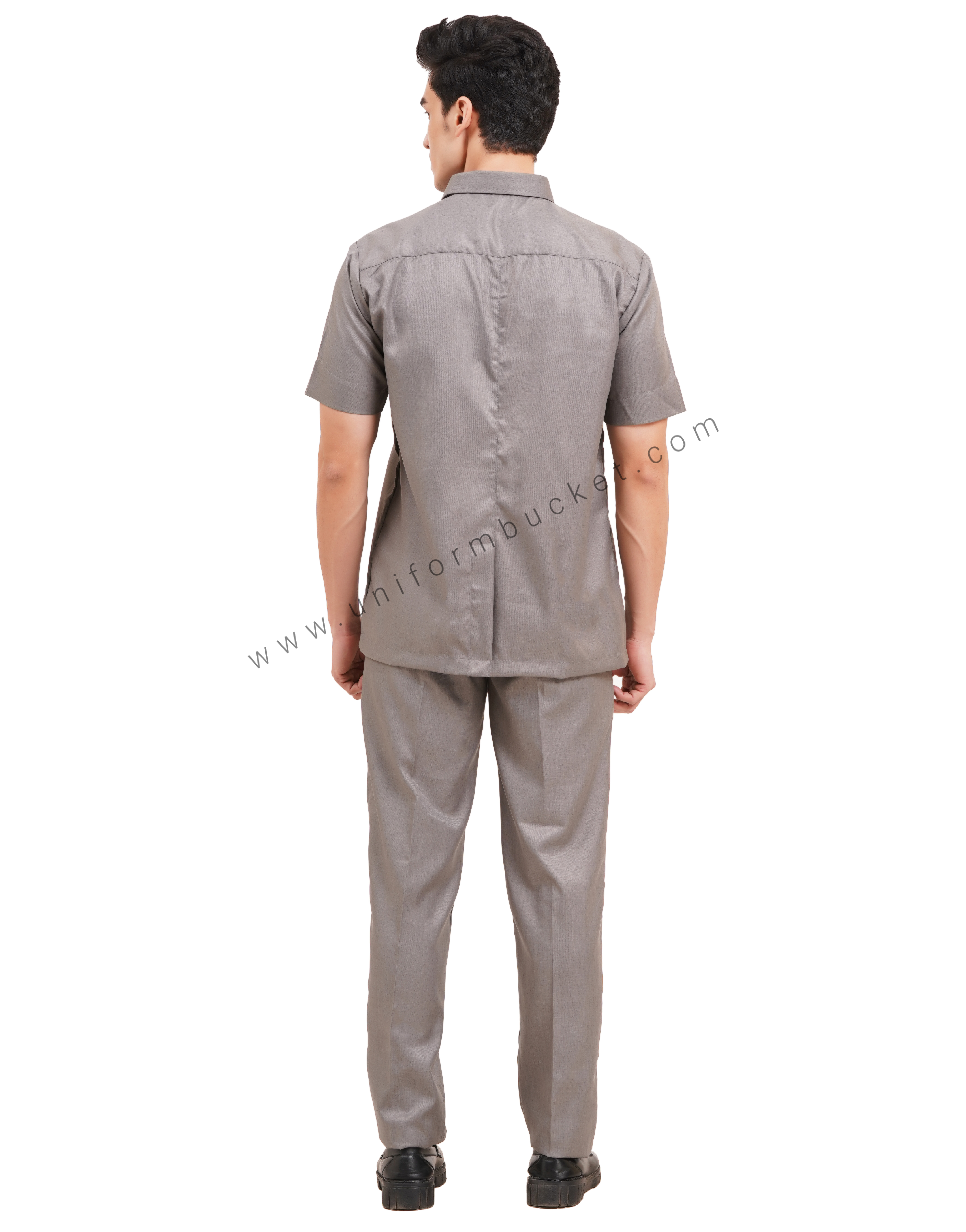 male safari shirt in grey color with half sleeve thumbnail 6