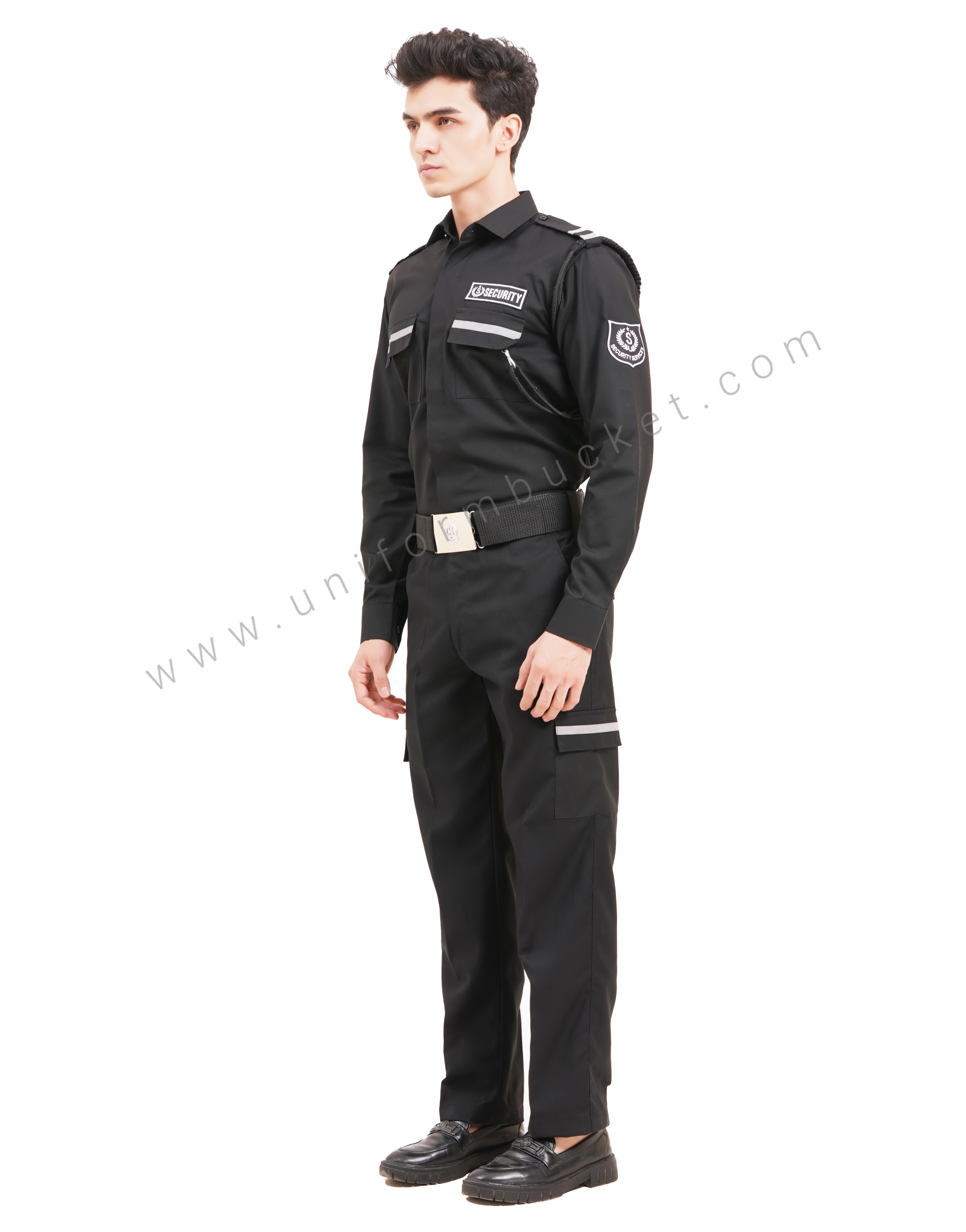 male  Security Guard Shirt  black shirt with full sleeve thumbnail 2