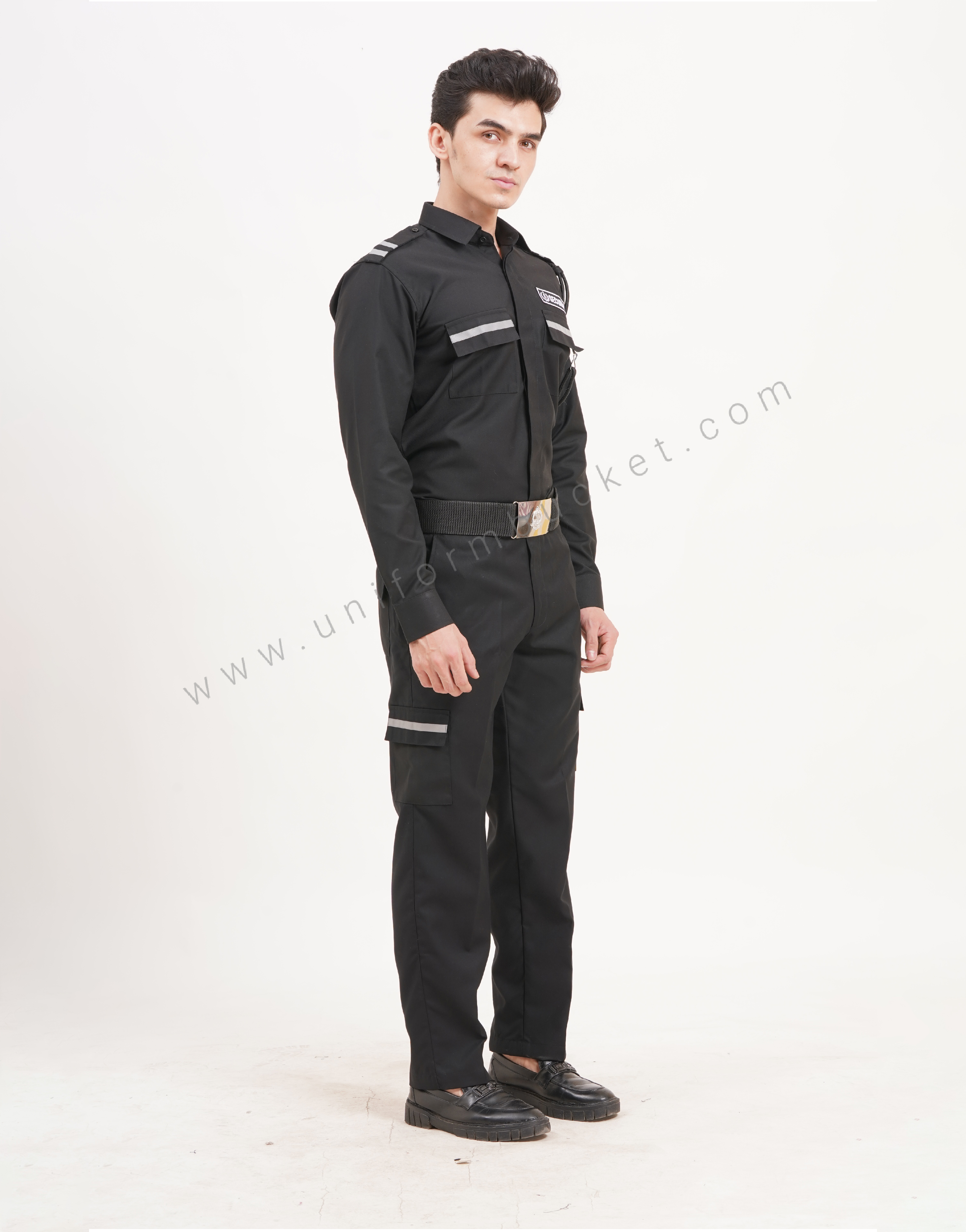 male  Security Guard Shirt  black shirt with full sleeve thumbnail 3