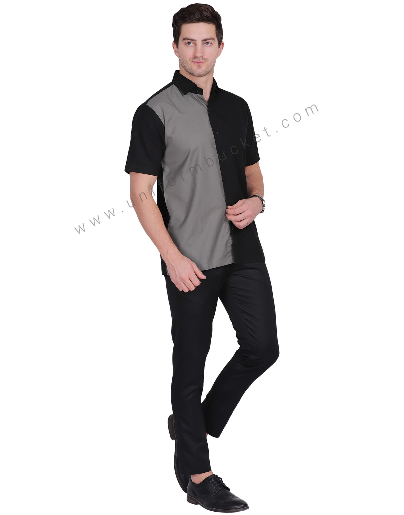 MALE BLACK SHIRT FOR WAITER view 4