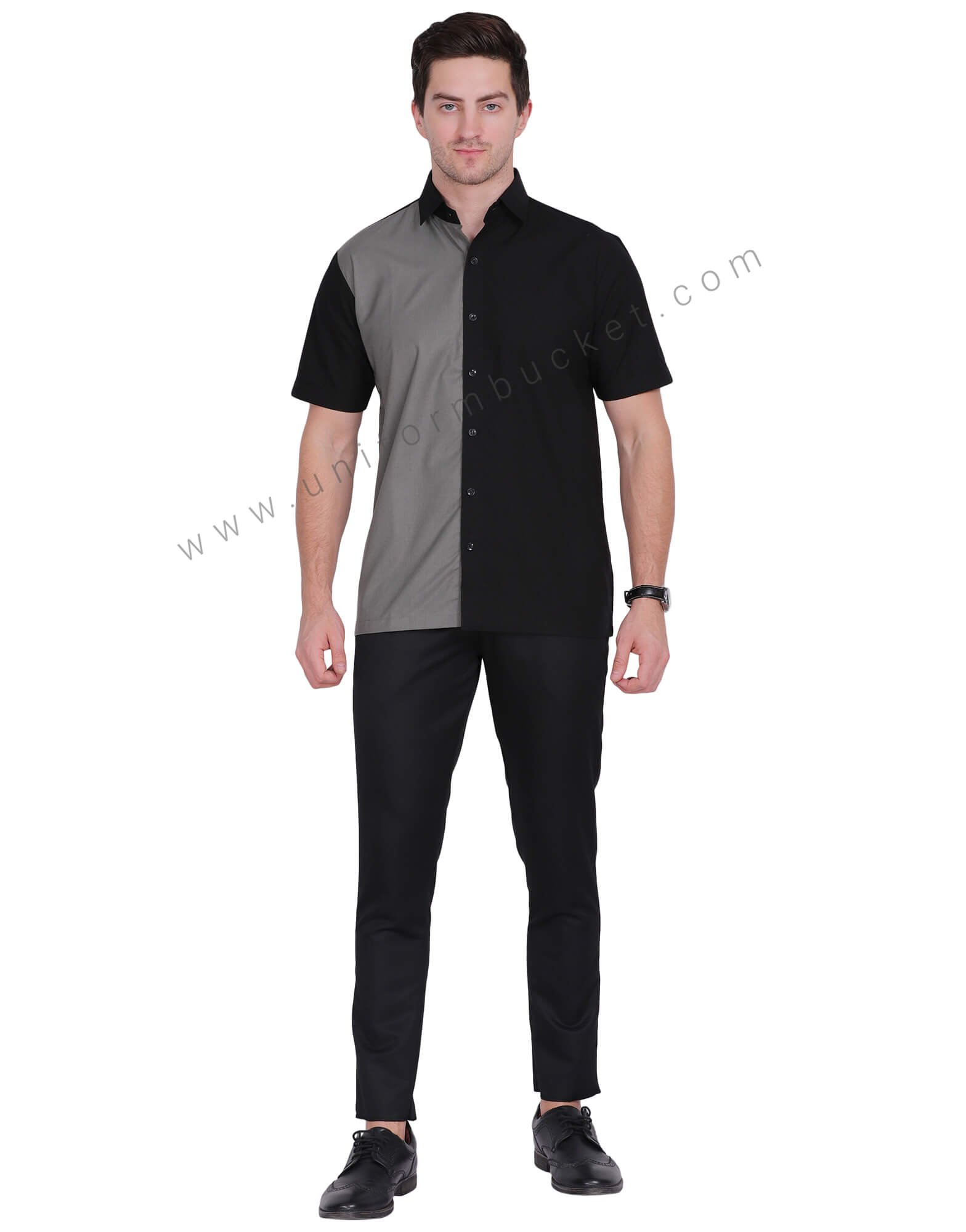 MALE BLACK SHIRT FOR WAITER view 3