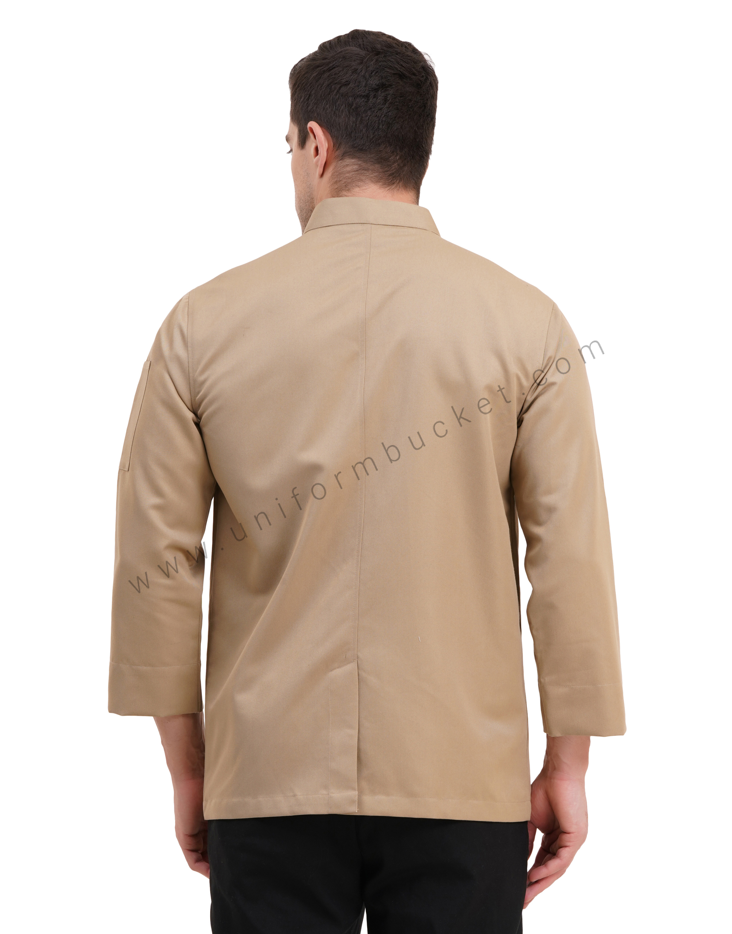 male stylish jacket look chef coat  with front zip thumbnail 5