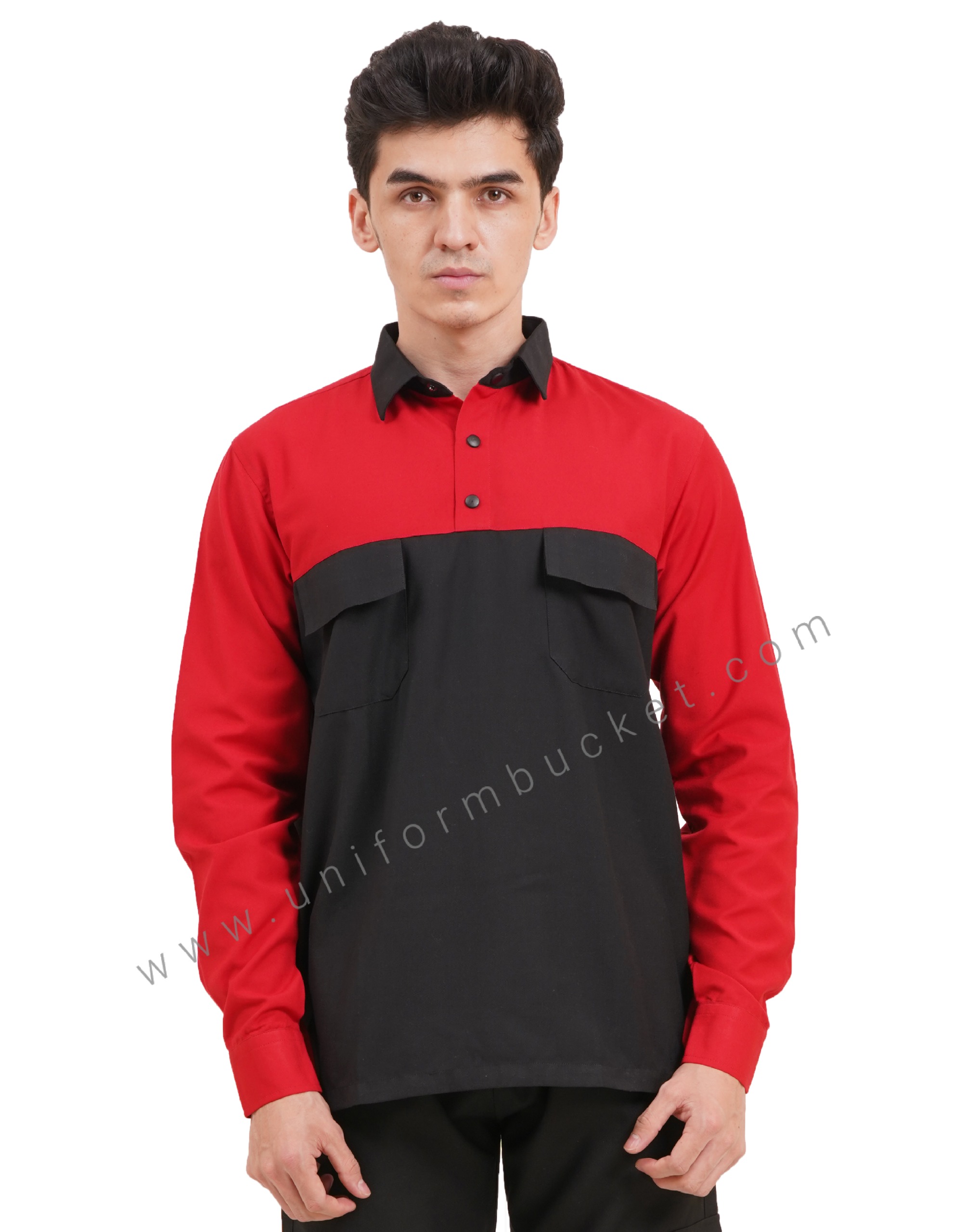 MALE T-SHIRT LOOK SHIRT WITH UPER JOINT YOKE & TWO POCKET WITH FLAP view 1