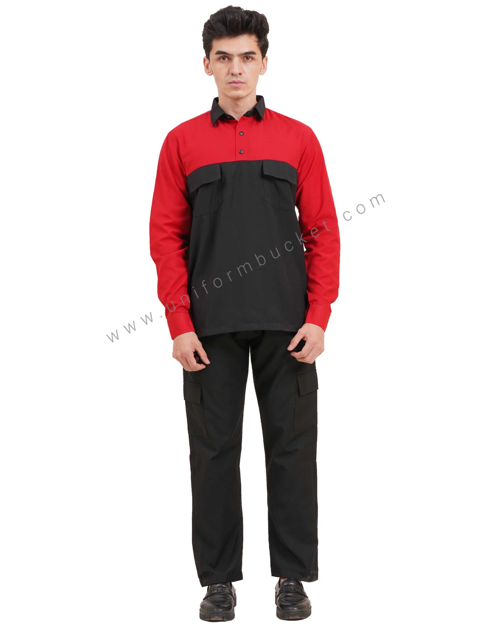 MALE T-SHIRT LOOK SHIRT WITH UPER JOINT YOKE & TWO POCKET WITH FLAP thumbnail 2