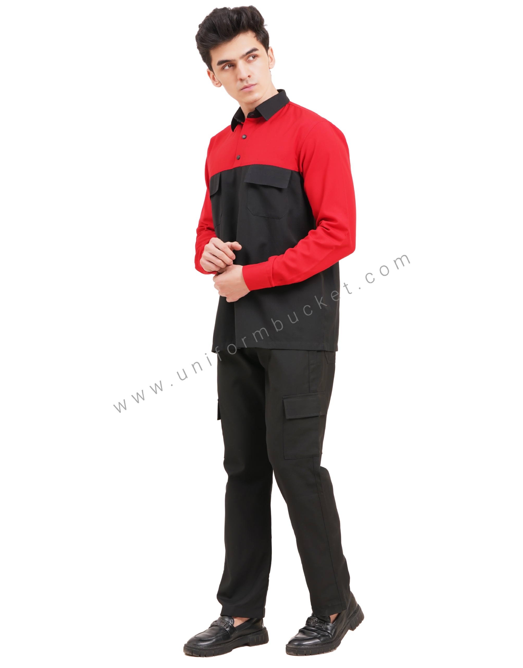 MALE T-SHIRT LOOK SHIRT WITH UPER JOINT YOKE & TWO POCKET WITH FLAP thumbnail 4