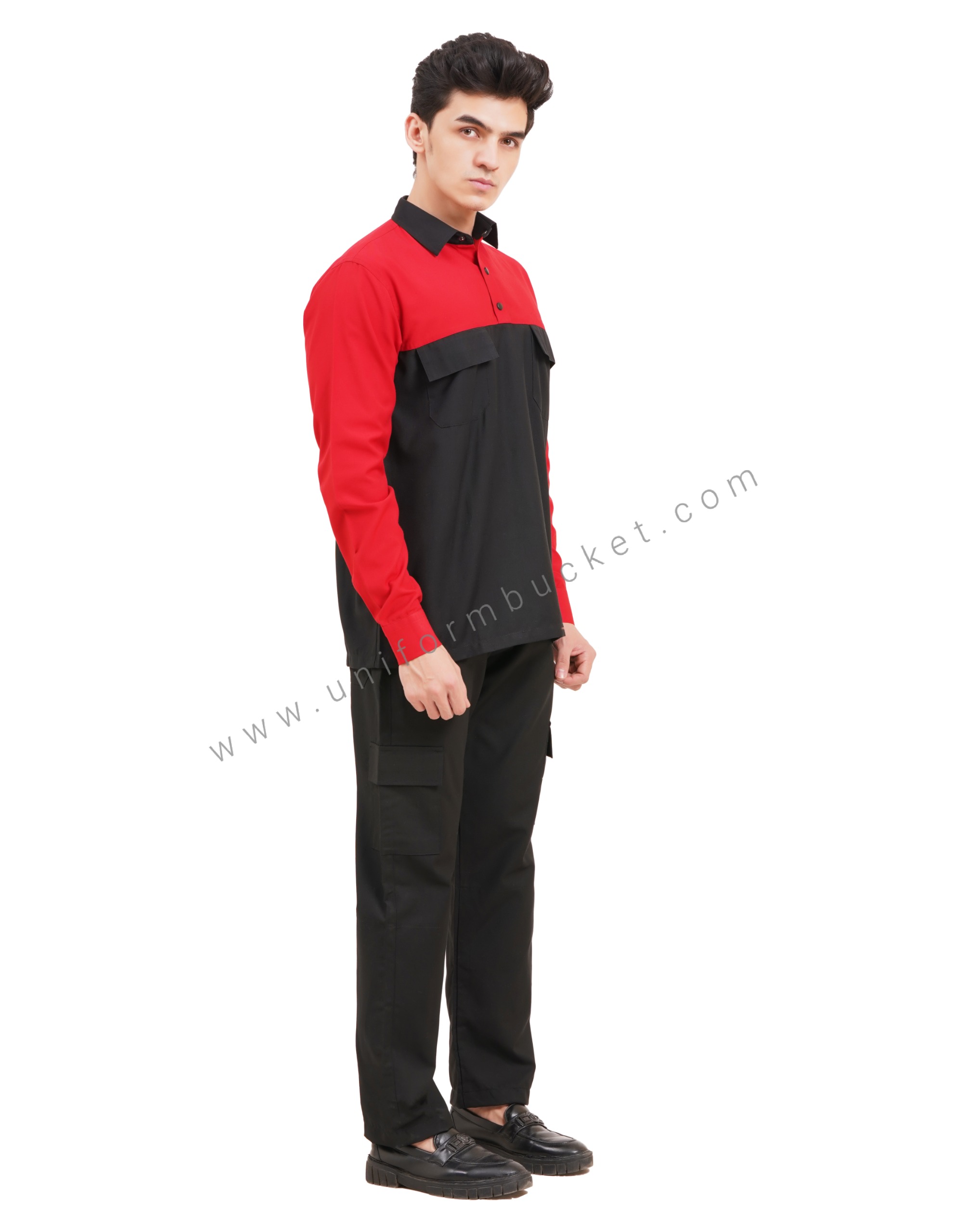 MALE T-SHIRT LOOK SHIRT WITH UPER JOINT YOKE & TWO POCKET WITH FLAP thumbnail 5