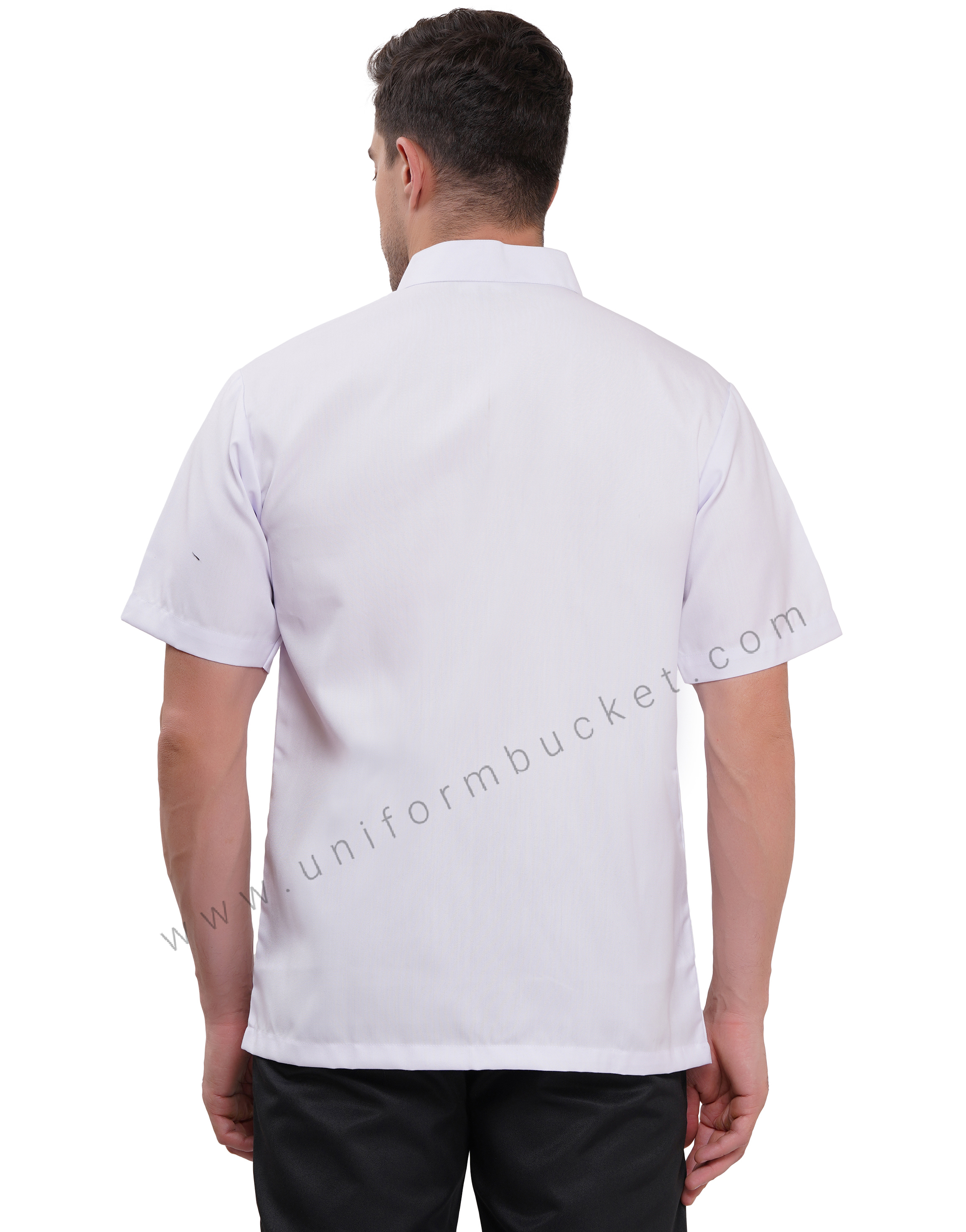 MALE WHITE HALF SLEEVE CHEF COAT thumbnail 4