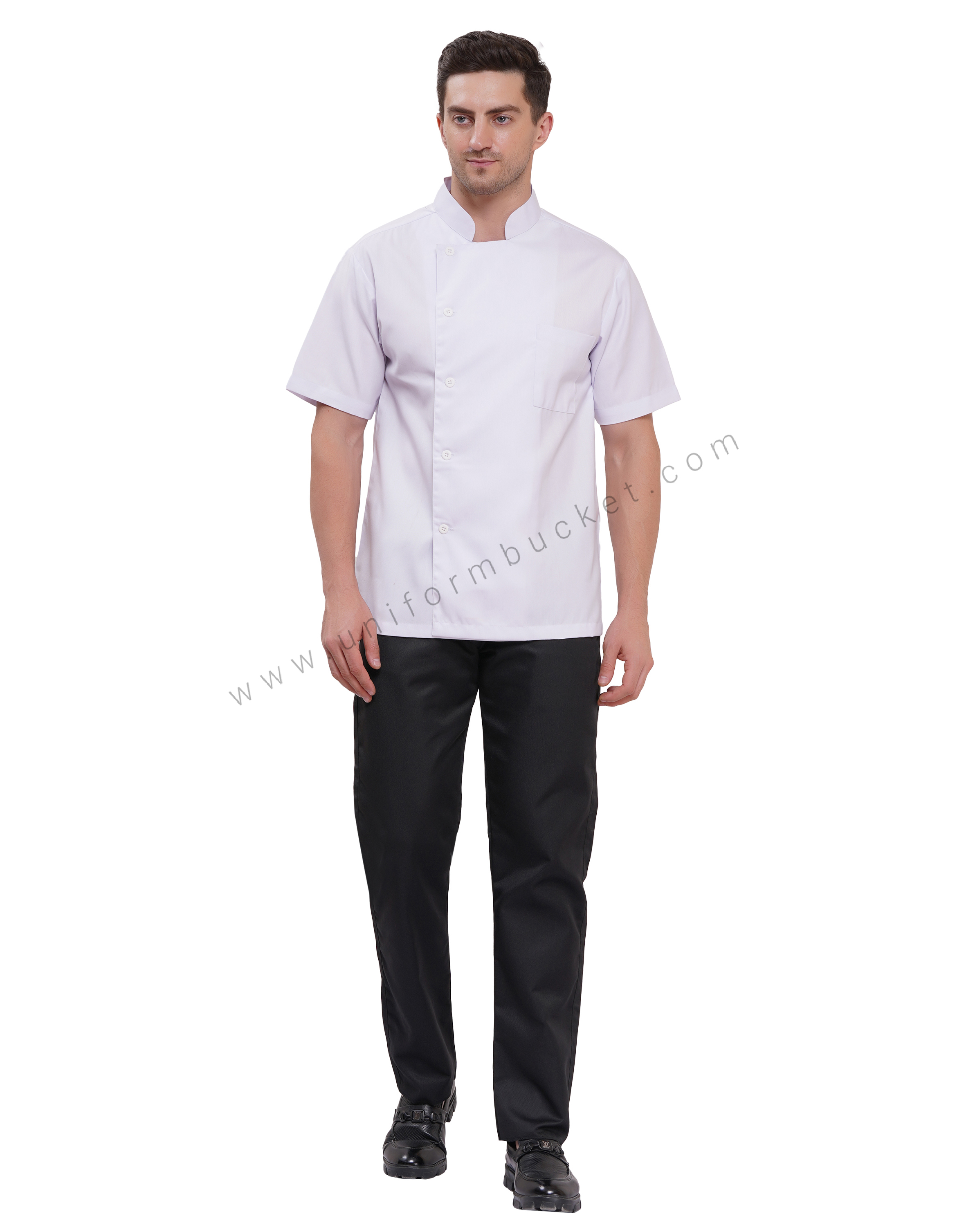 MALE WHITE HALF SLEEVE CHEF COAT thumbnail 6