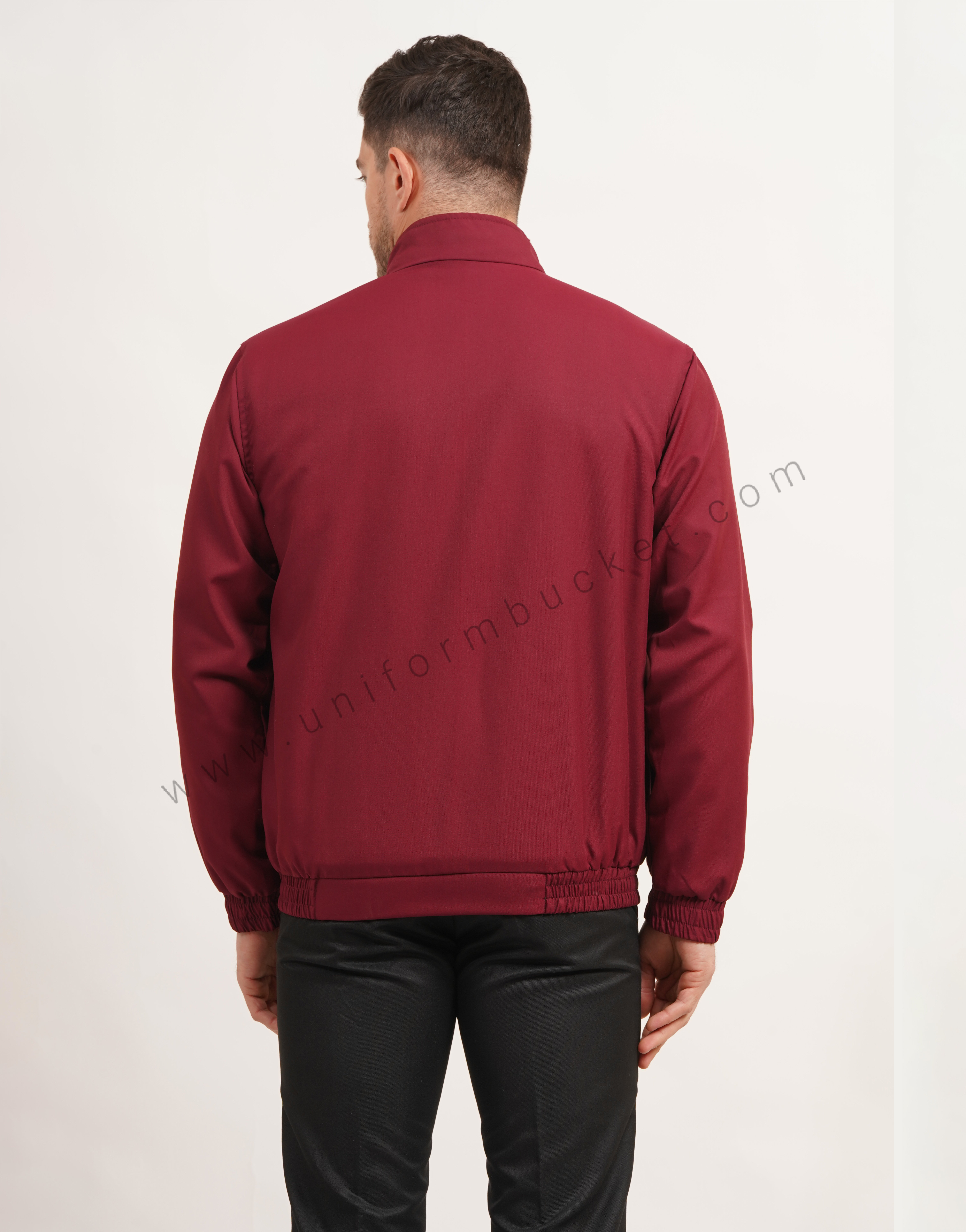 MALE WINTER MAROON  JACKET WITH FRONT & POCKET ZIP thumbnail 6
