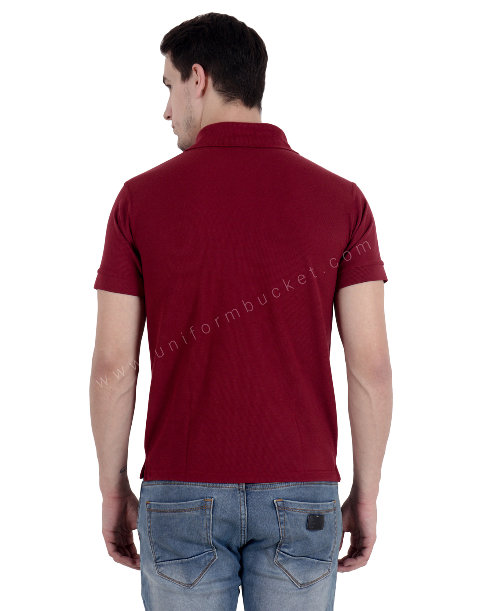 Maroon Uniform Polo T- Shirt thumbnail 3