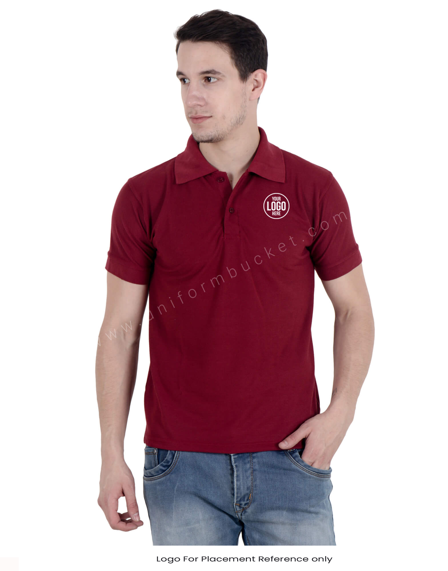 Maroon Uniform Polo T- Shirt thumbnail 5