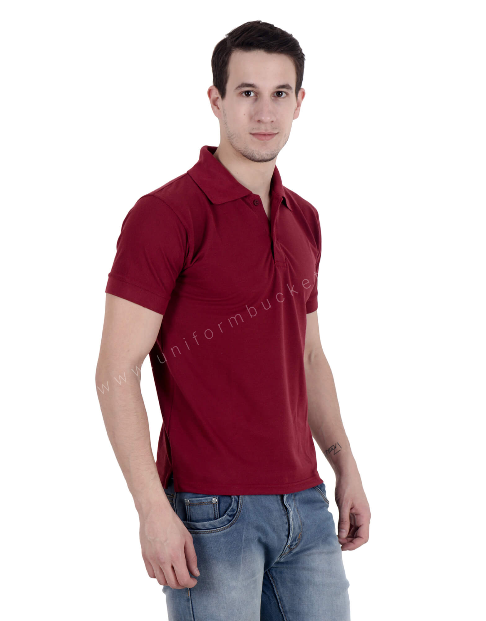 Maroon Uniform Polo T- Shirt thumbnail 2