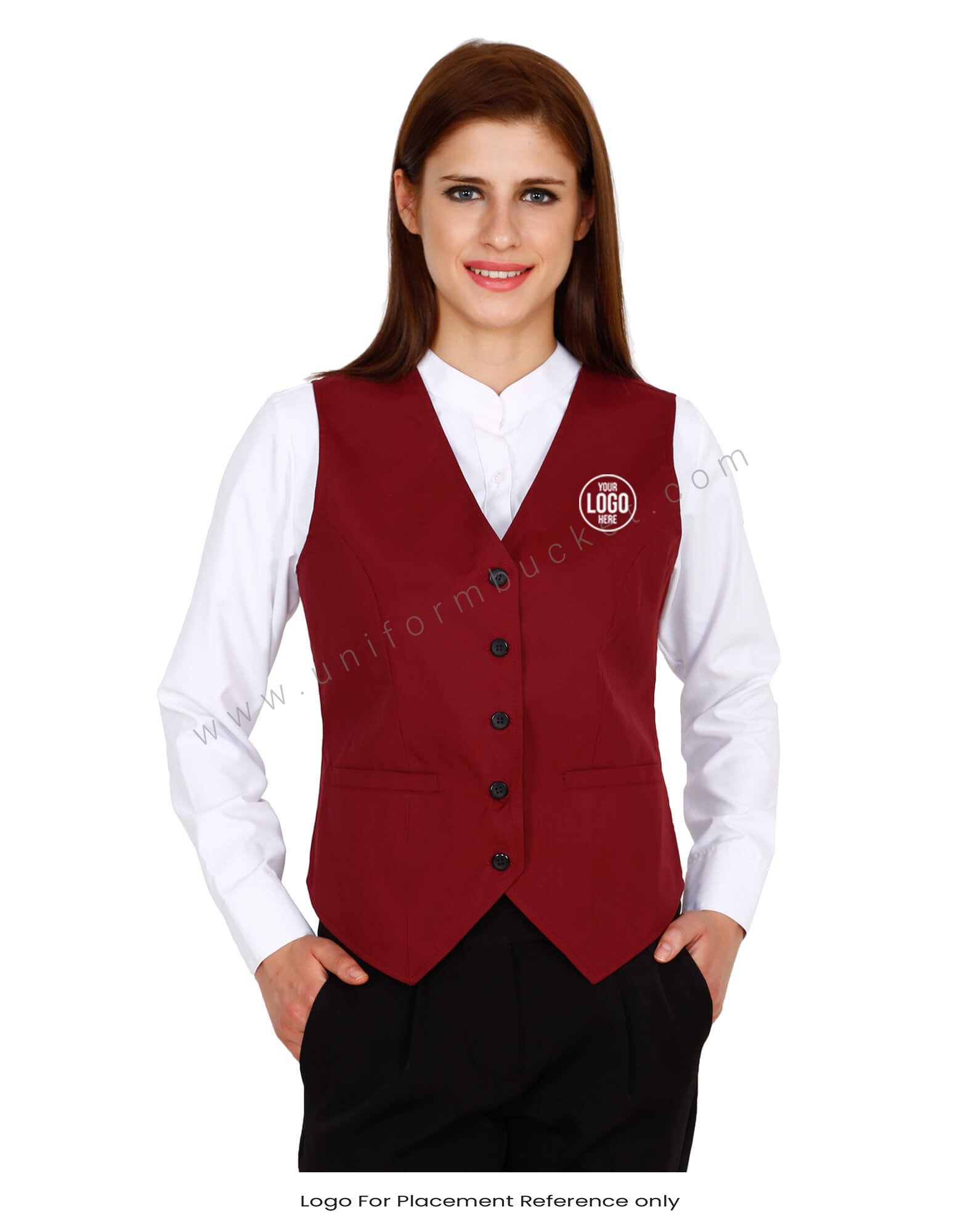 Maroon Vest For Women thumbnail 4