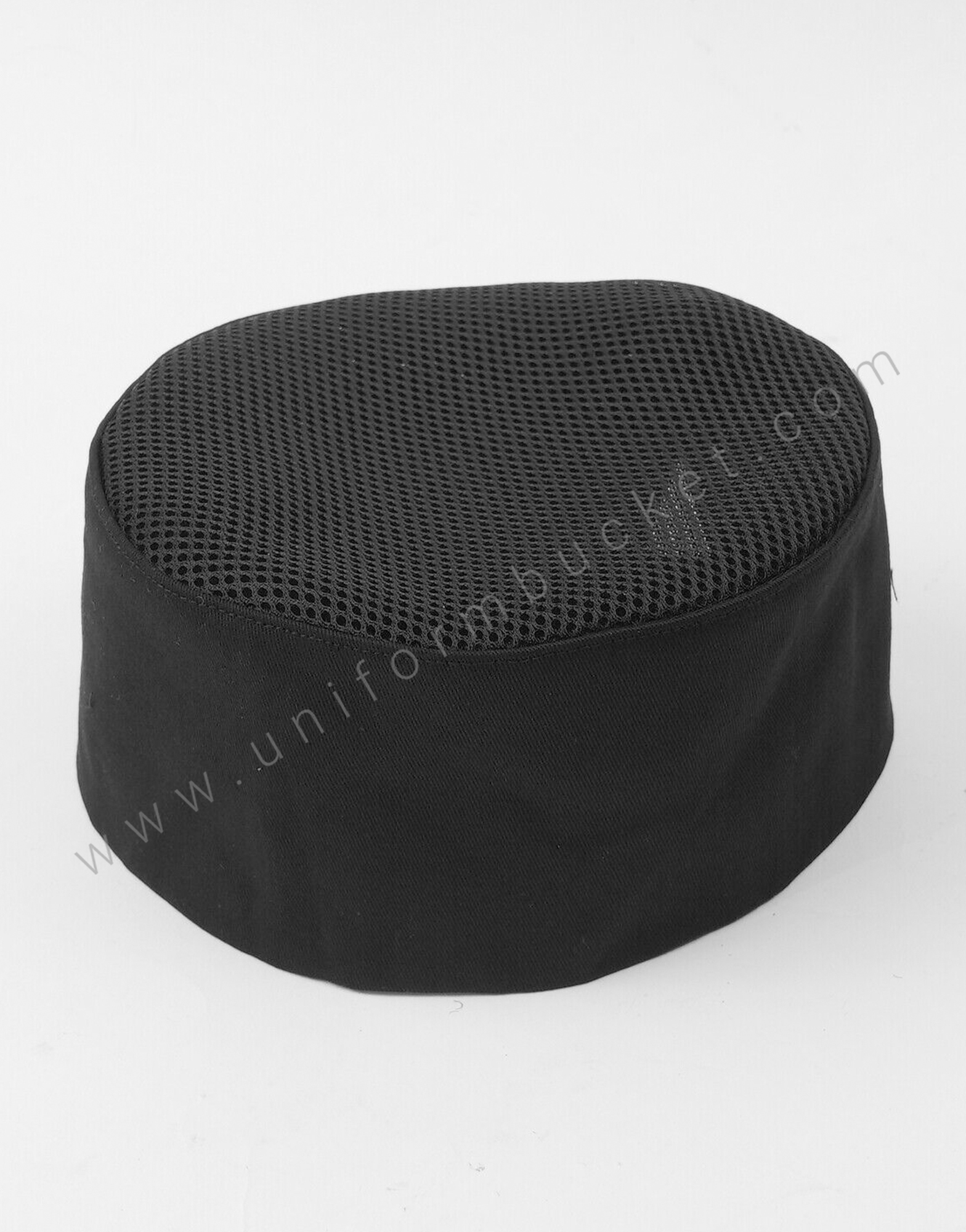 Black Mesh Top Skull Cap For Chef view 1