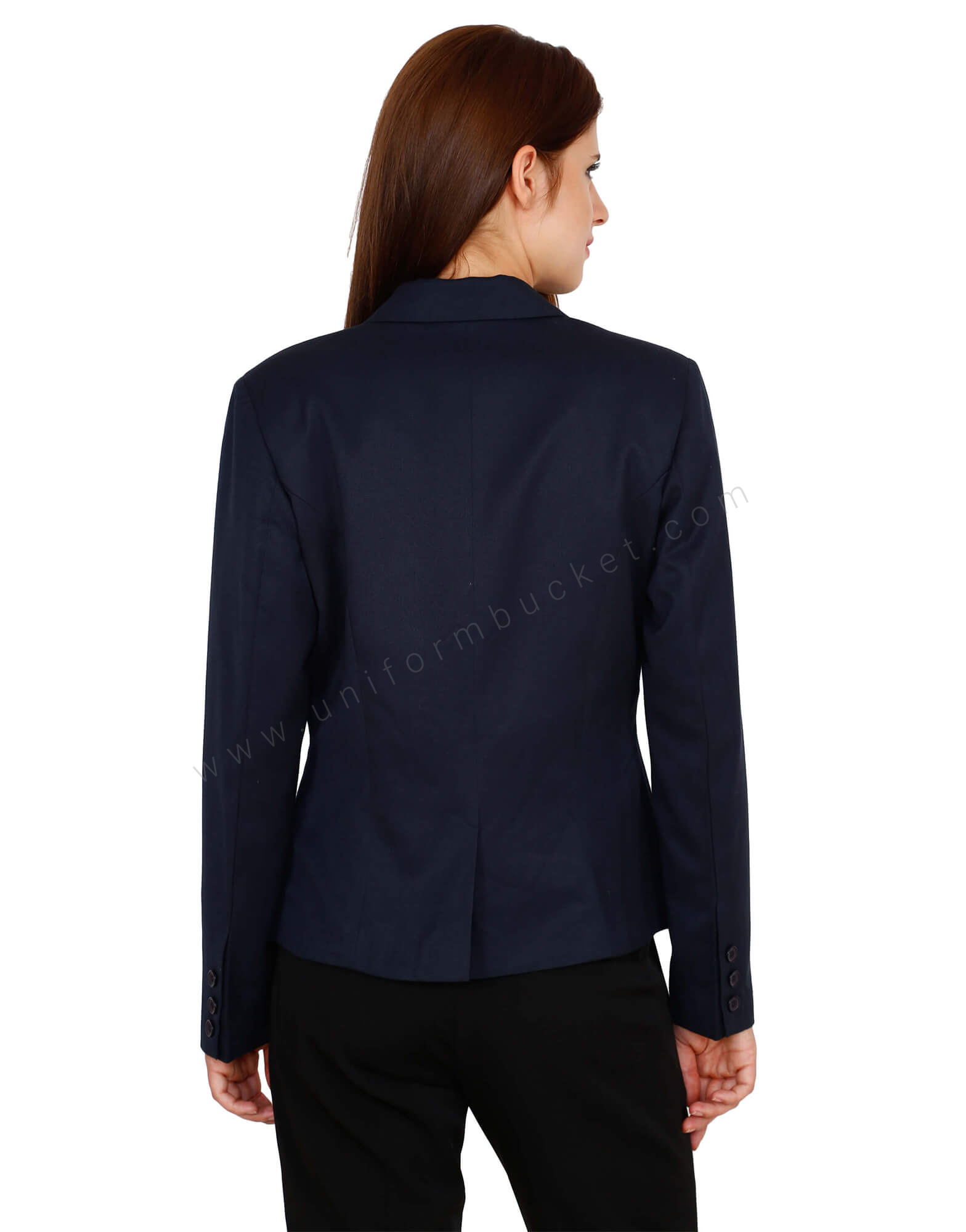 Single Button Navy Blue Blazer thumbnail 2