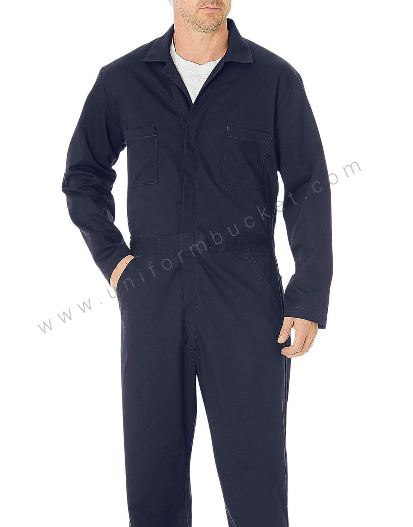 Hidden Opening Navy Blue Dungaree view 1