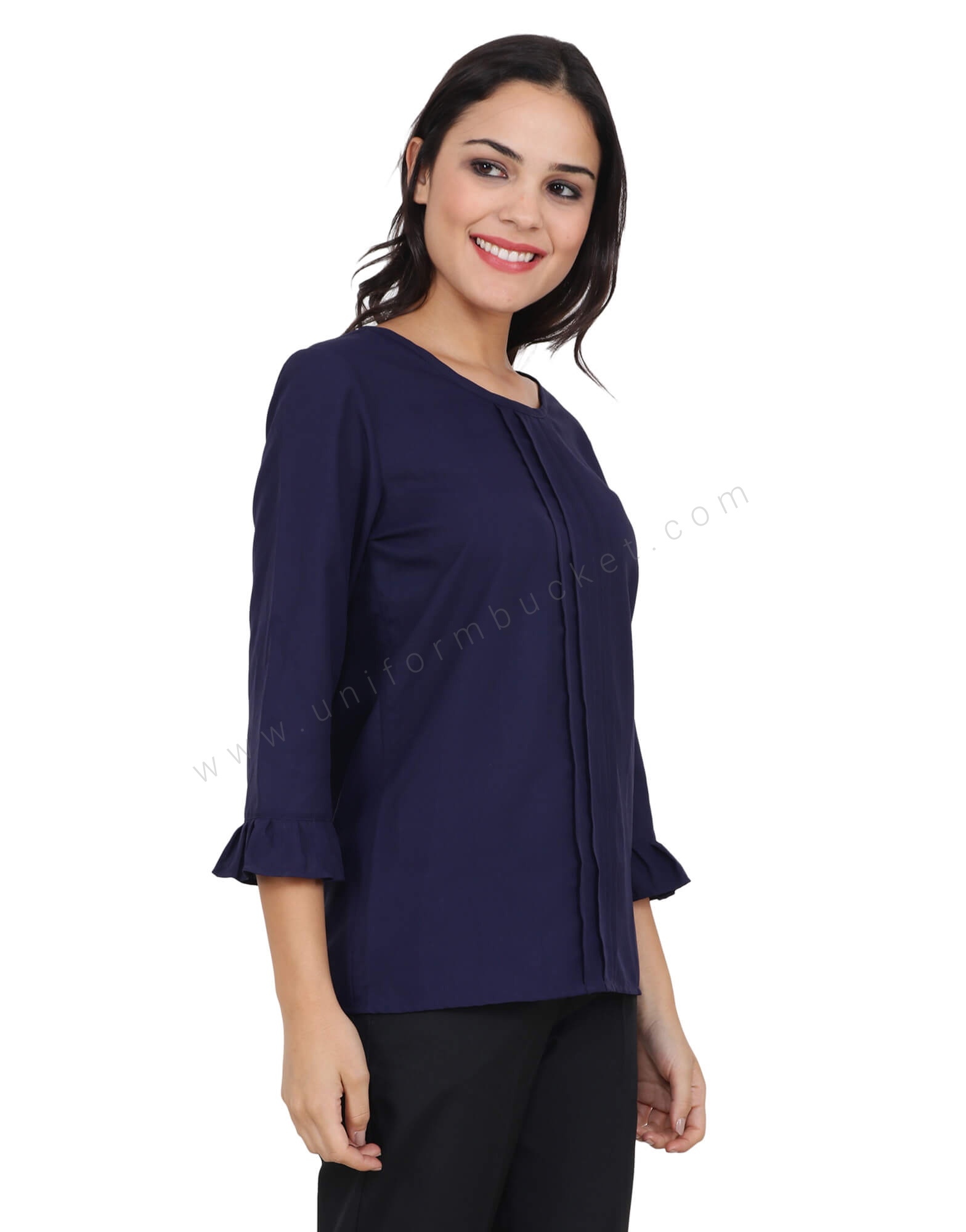 Navy Blue Four Plates Tunic Top thumbnail 4