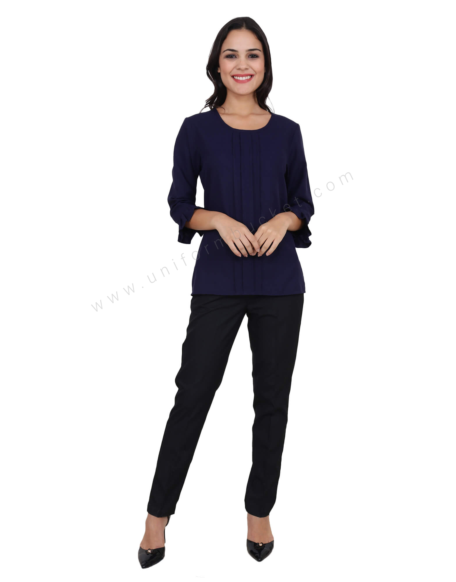 Navy Blue Four Plates Tunic Top thumbnail 2