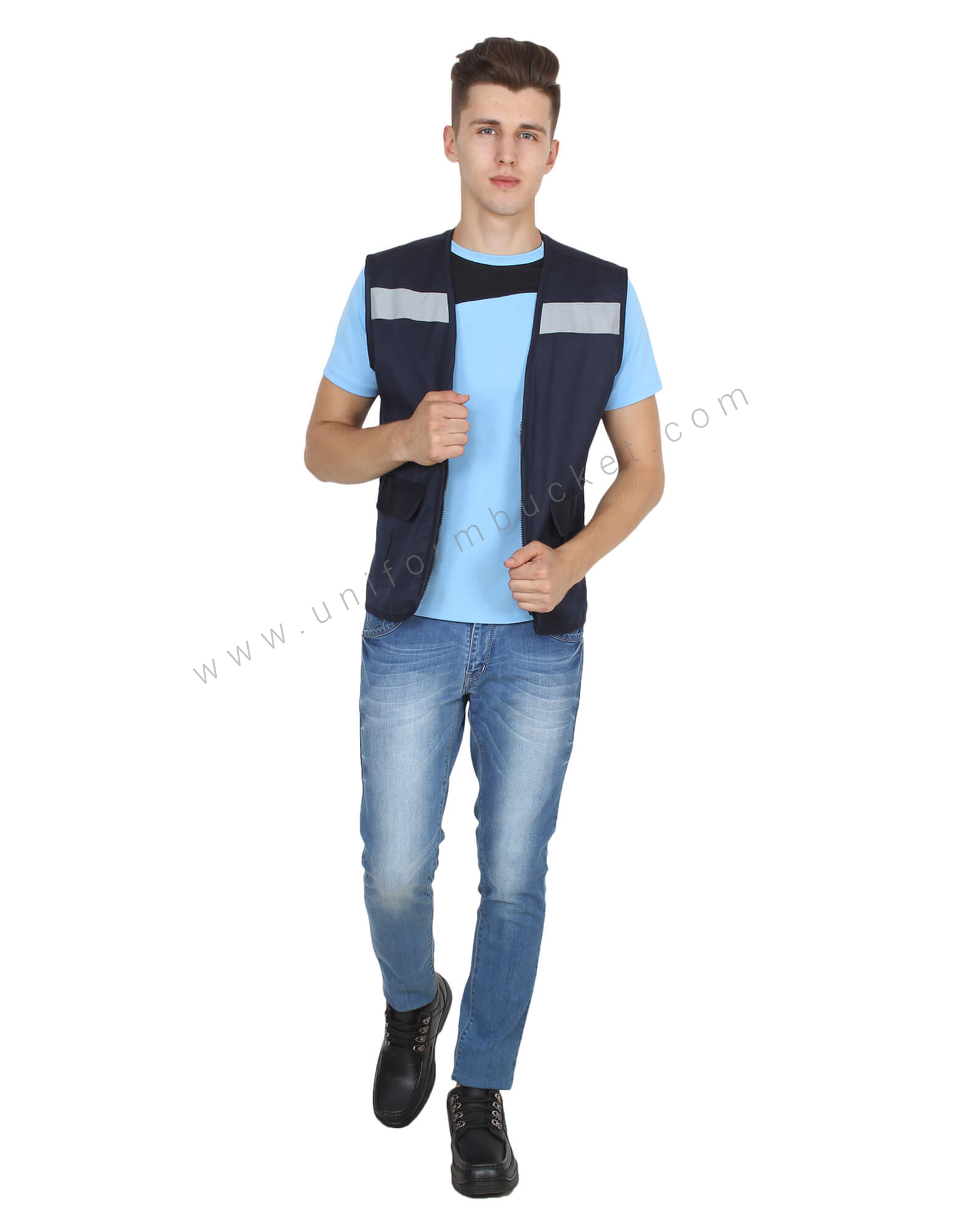 Navy Blue High Visibility Vest thumbnail 3