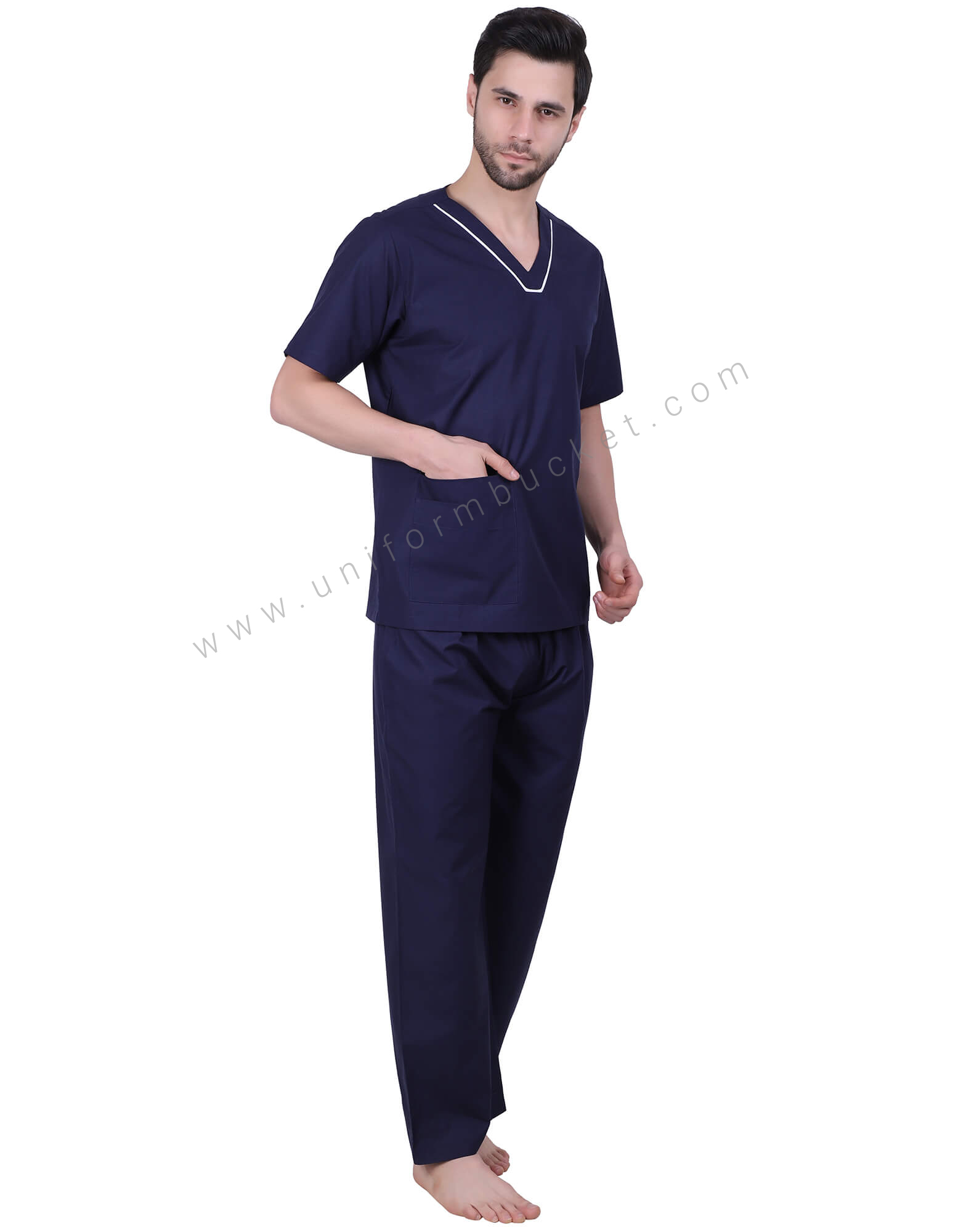 Indigo Blue V Neck Tunic thumbnail 2