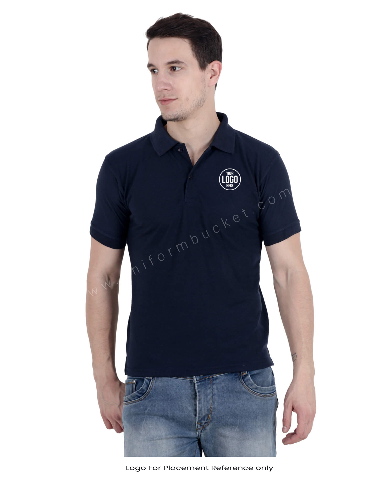 Navy Blue Uniform Polo T- Shirt thumbnail 4