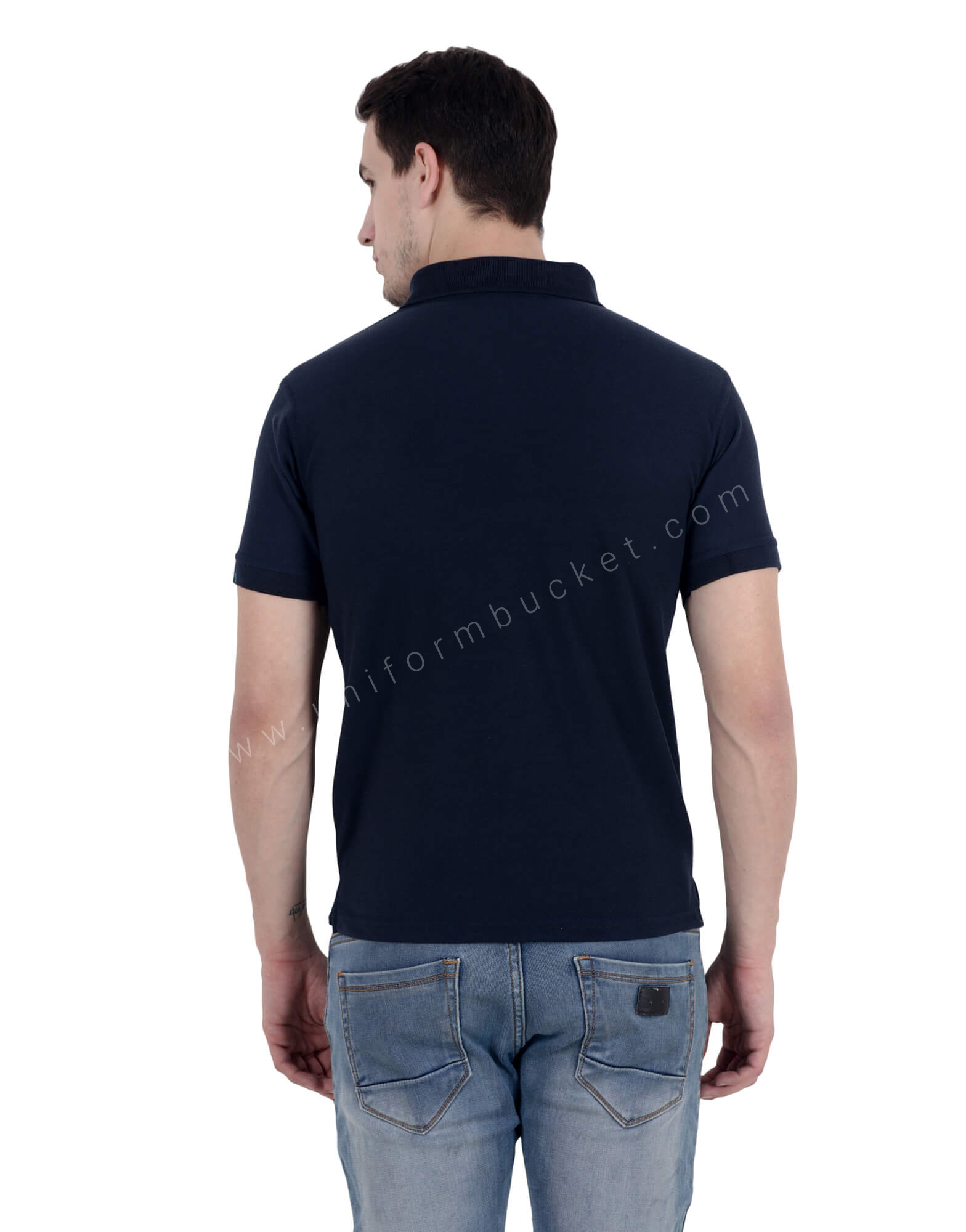 Navy Blue Uniform Polo T- Shirt thumbnail 2