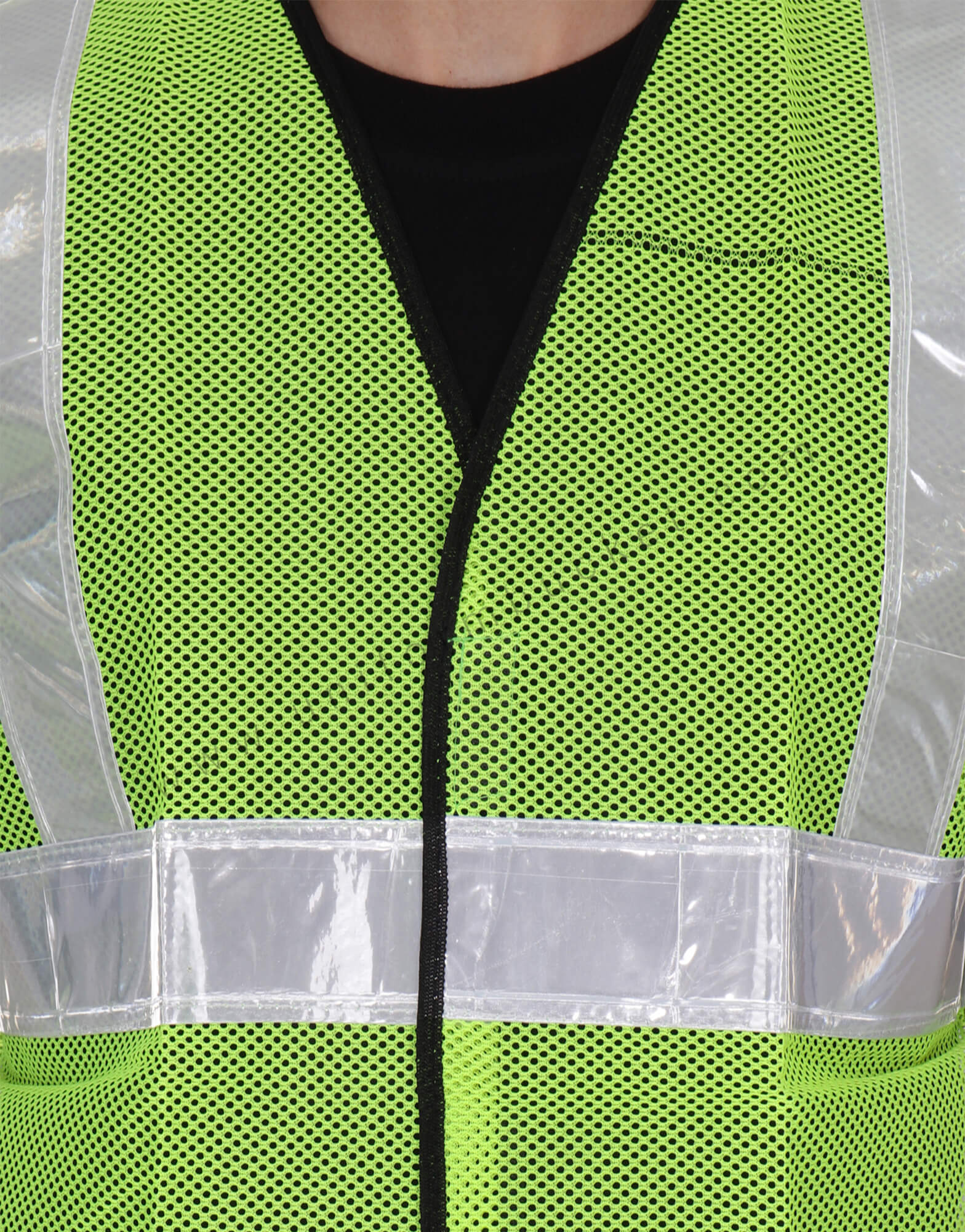Net Safety Vest With Broad Visibility Stripes thumbnail 4