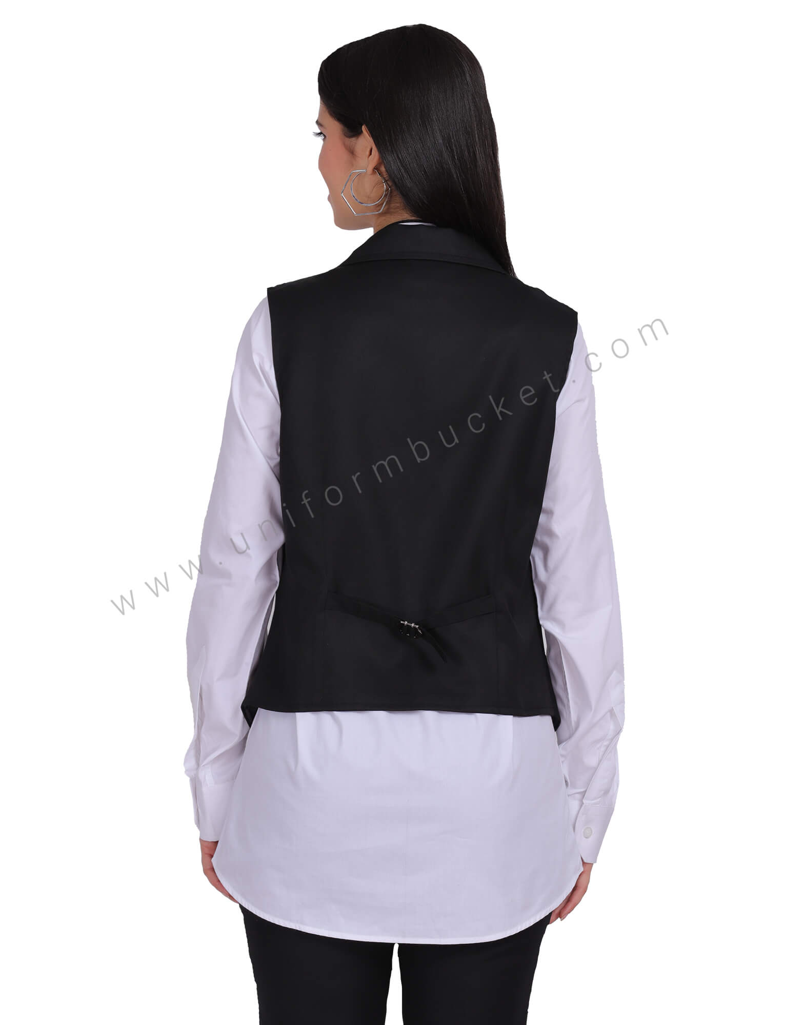 Notched Collar Women Vest Coat thumbnail 4