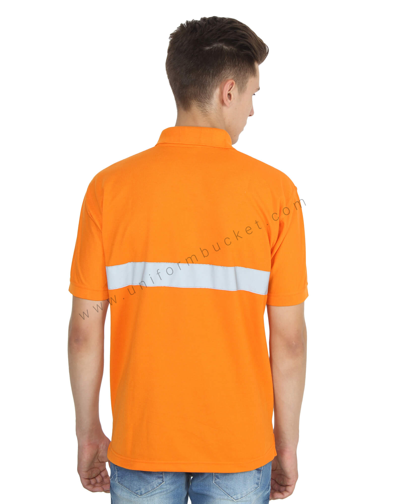 Orange Hi- Visibility Polo T- Shirt thumbnail 2