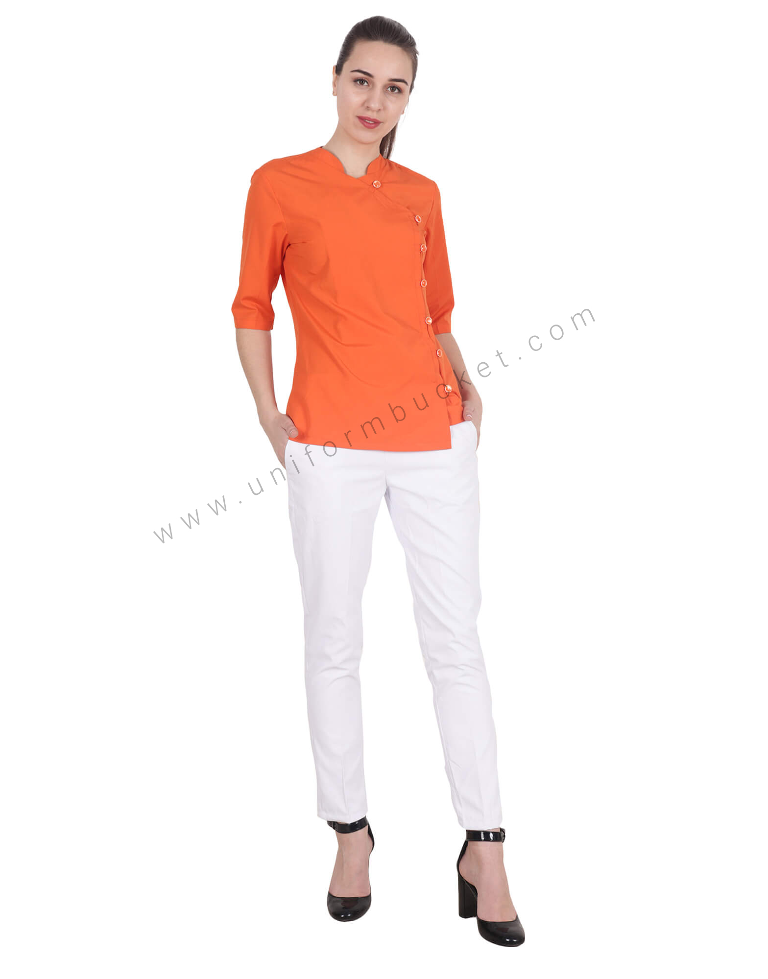 Orange Single Breasted Top thumbnail 2