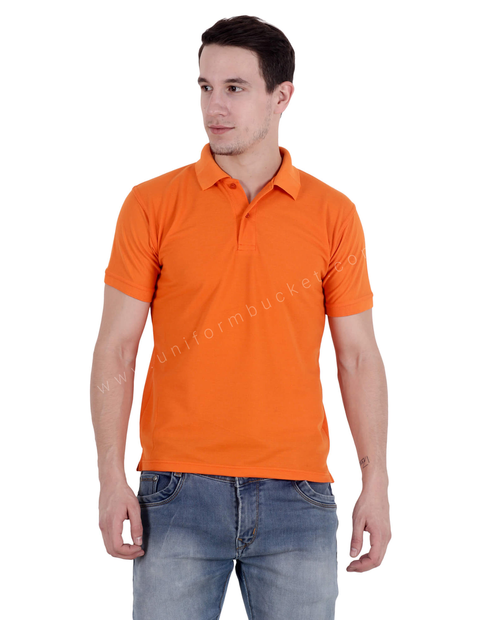 Orange Uniform Polo T- Shirt thumbnail 3