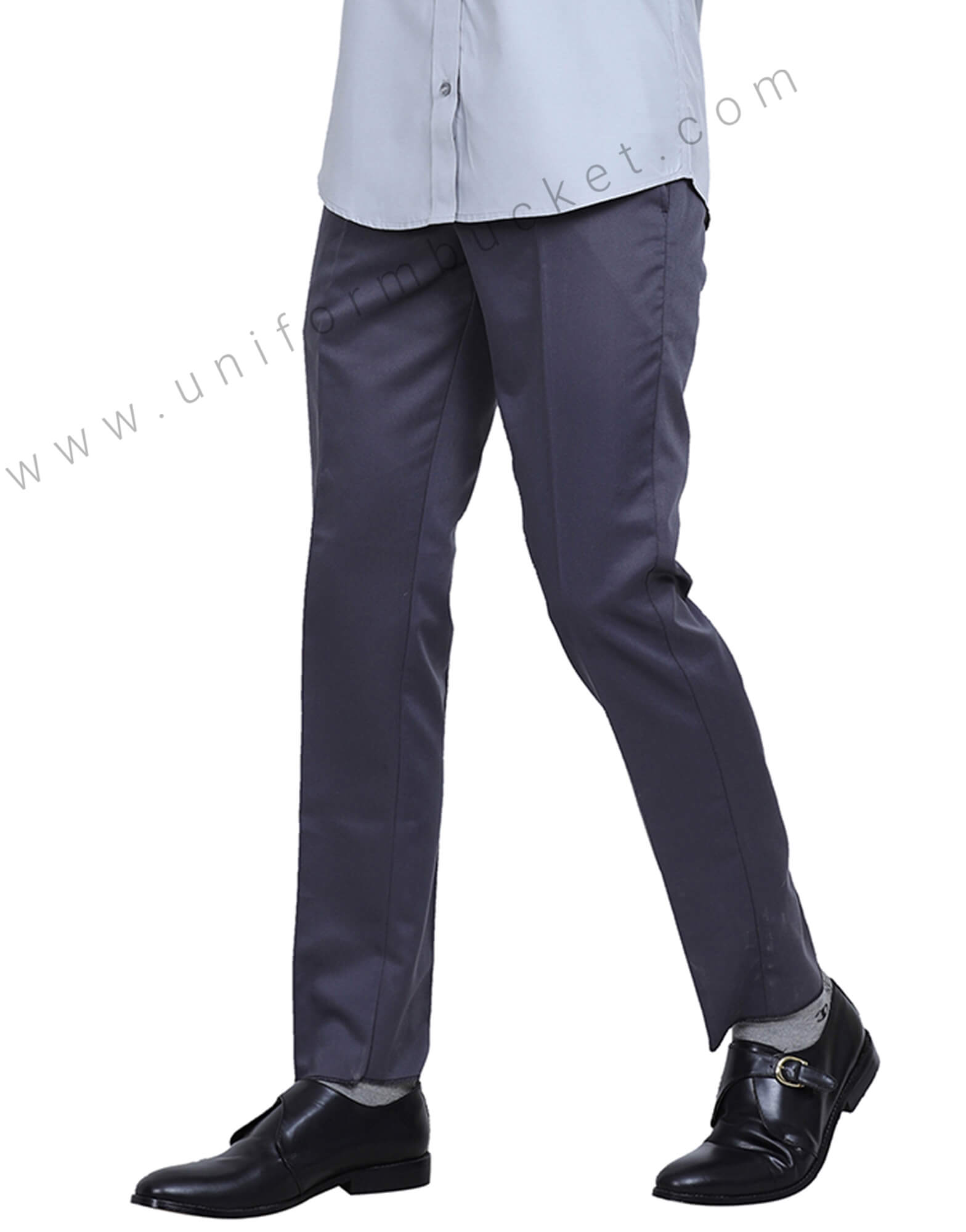 Plain Grey Formal Trousers view 1