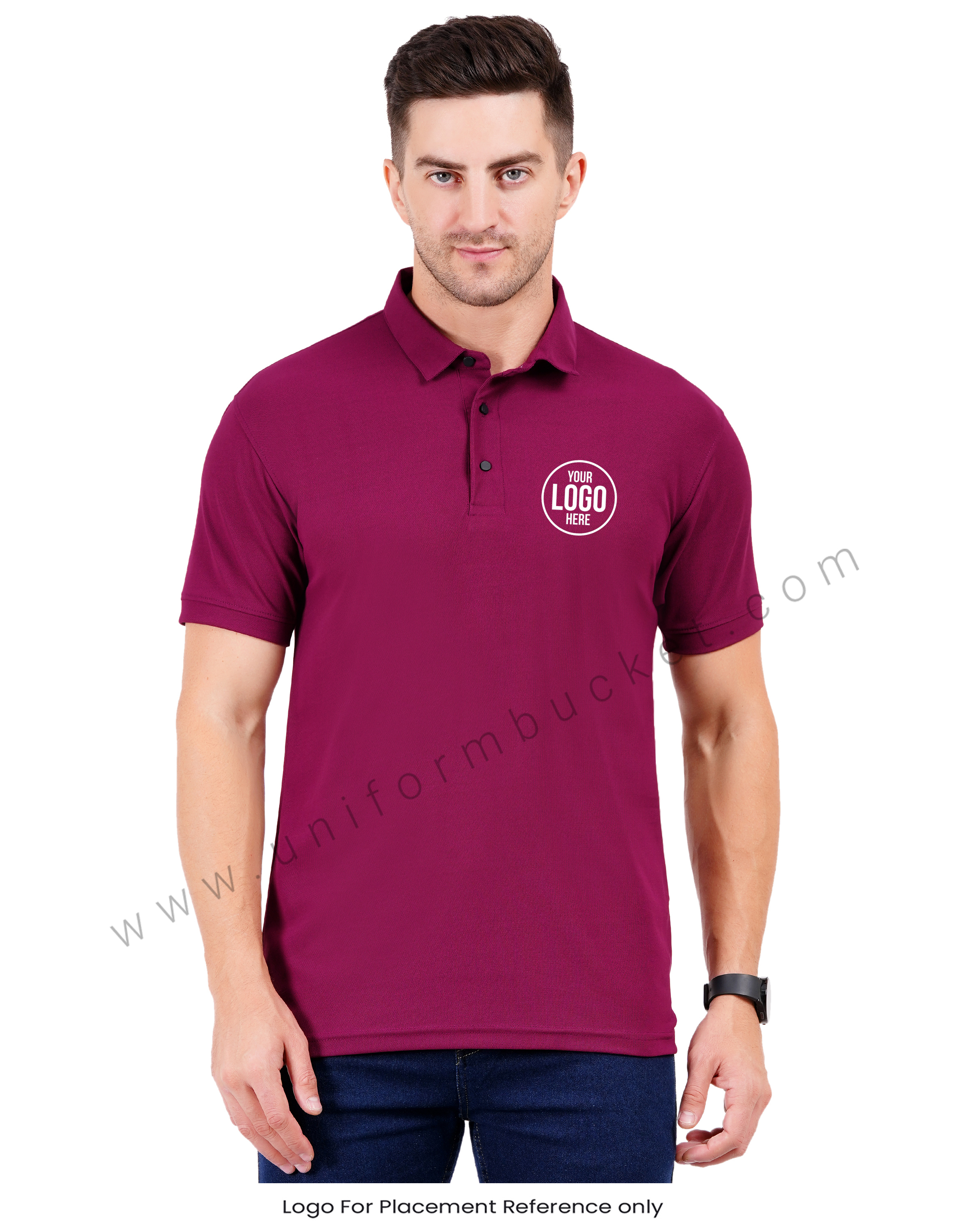 Classic Wine Polo T-shirt view 1