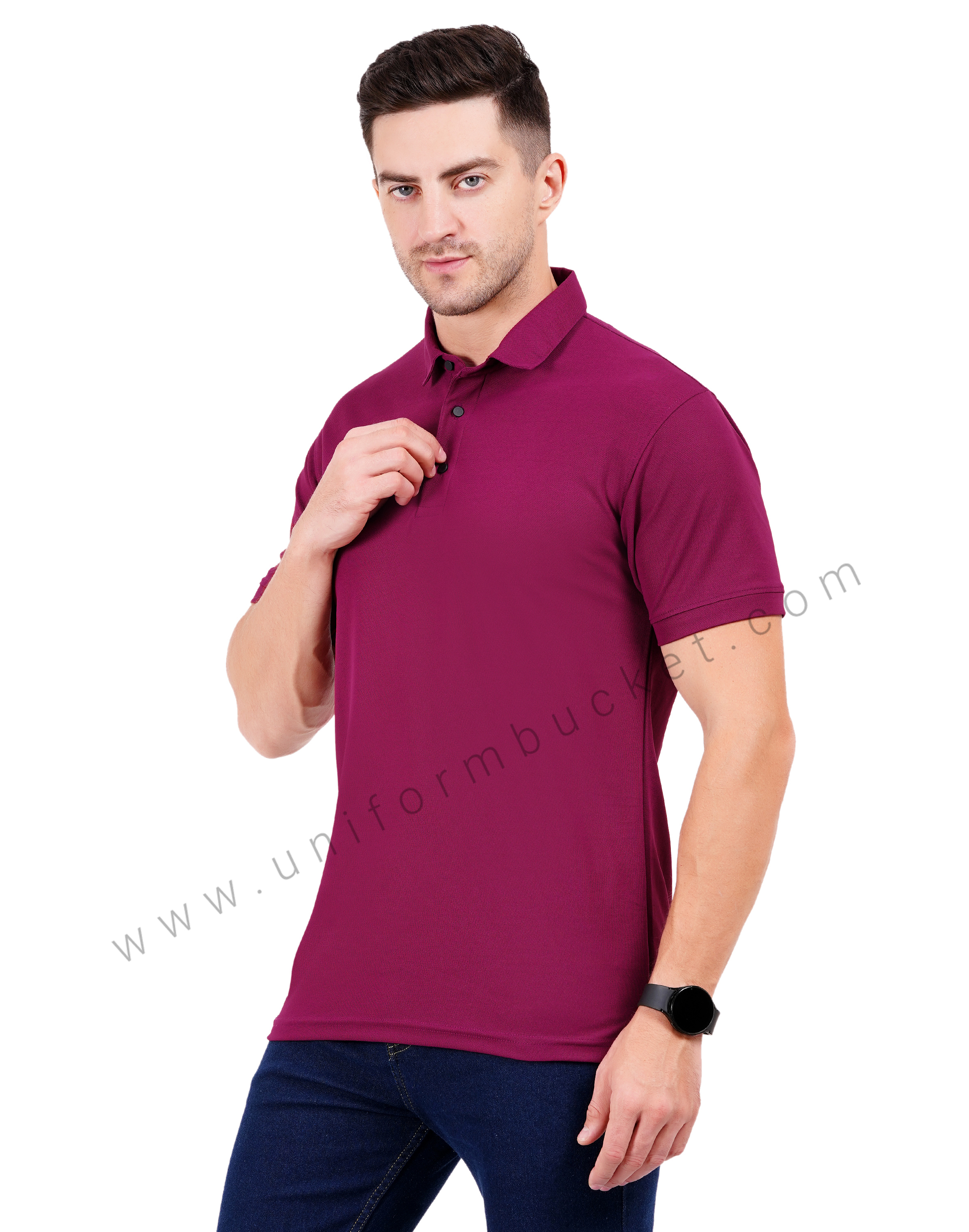 Classic Wine Polo T-shirt thumbnail 2