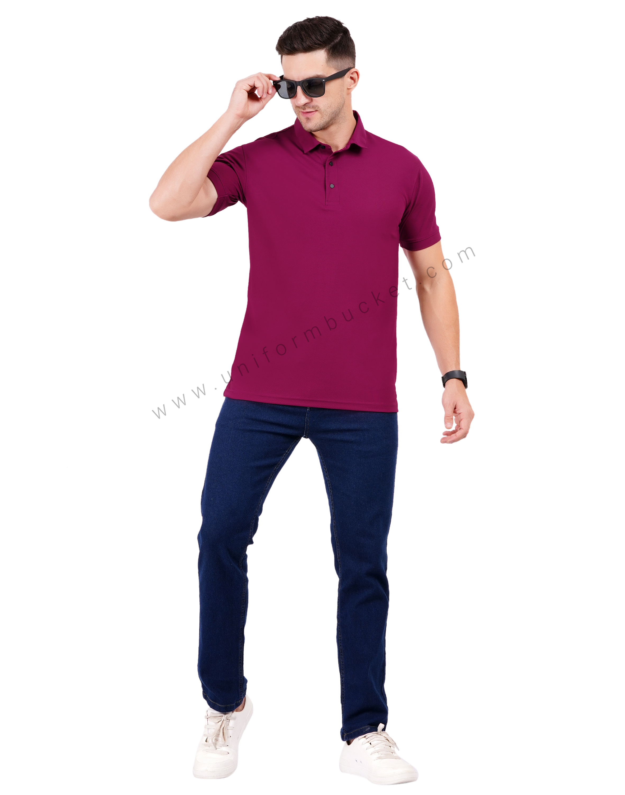 Classic Wine Polo T-shirt thumbnail 5