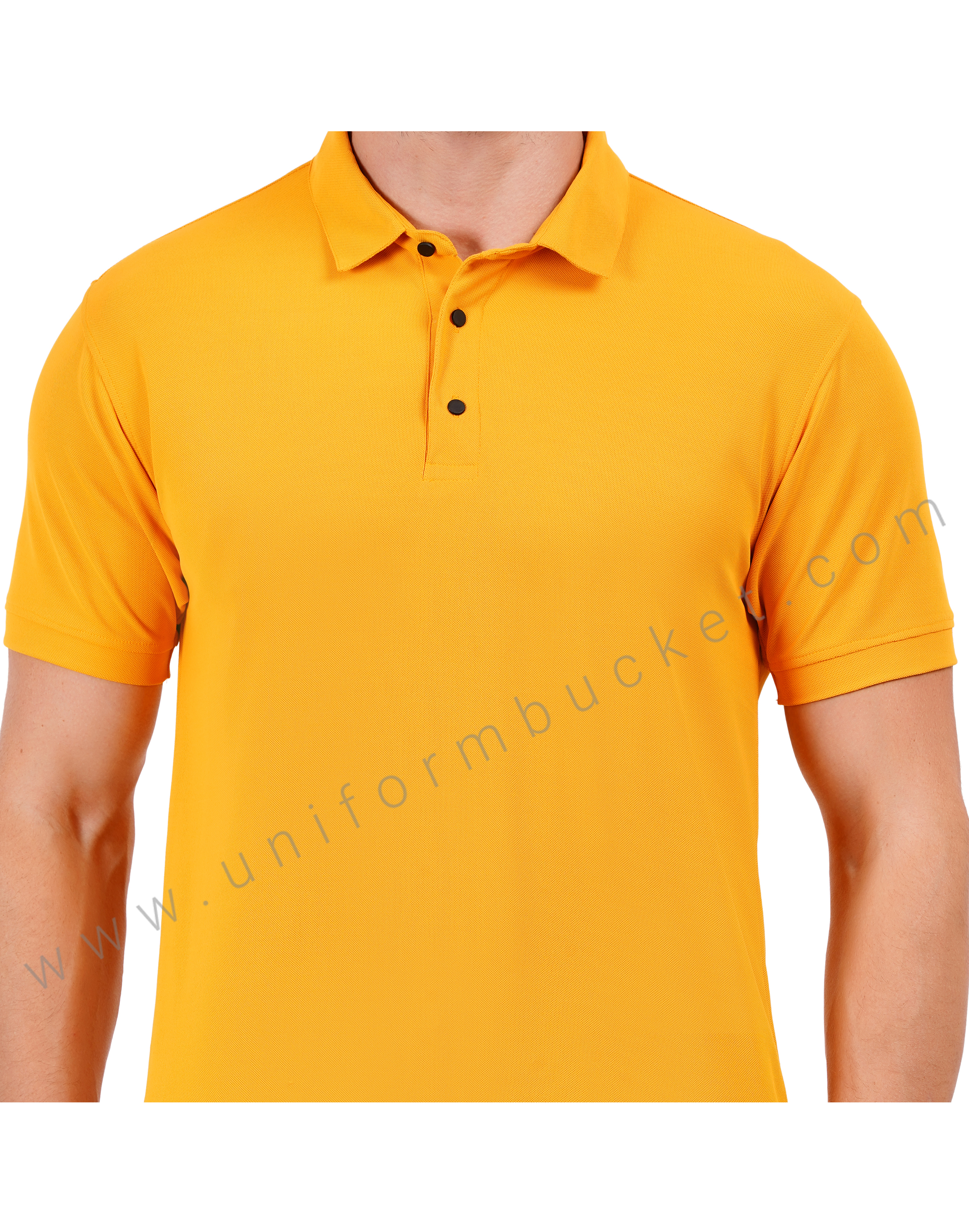 Plain Mustard Yellow Polo T-shirt thumbnail 3