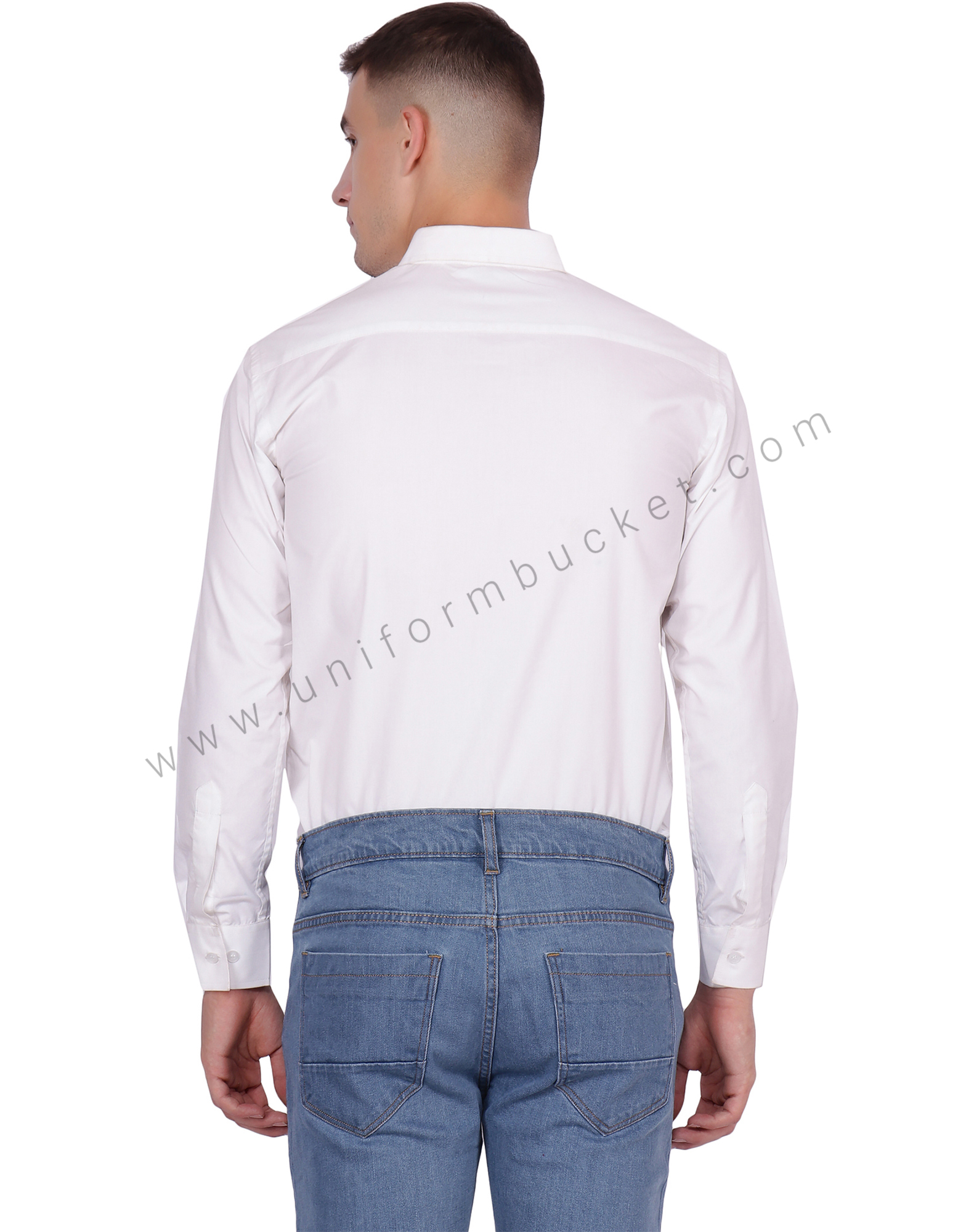 Plain White Formal Shirt thumbnail 2