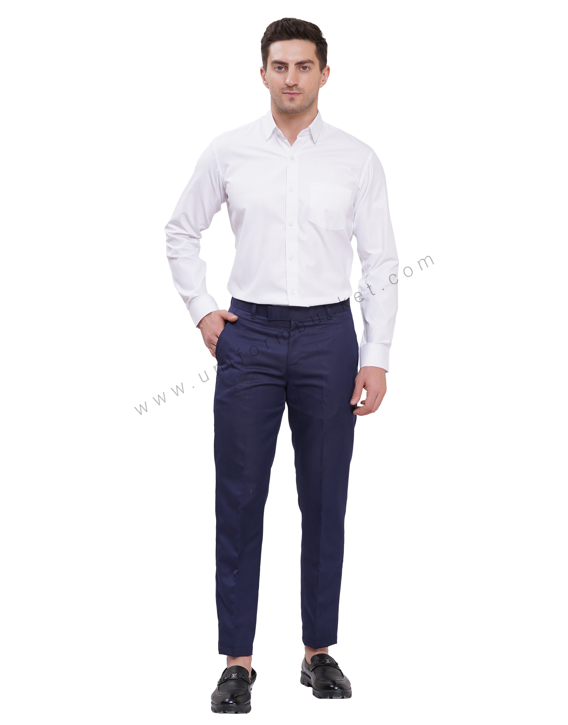 premium white shirt with full sleeve with pocket thumbnail 7