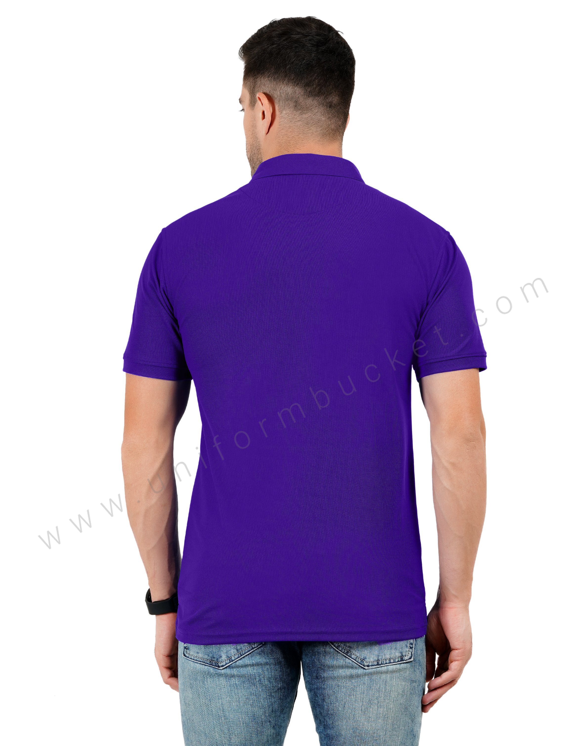 Purple polo T-shirt with Black trim thumbnail 4